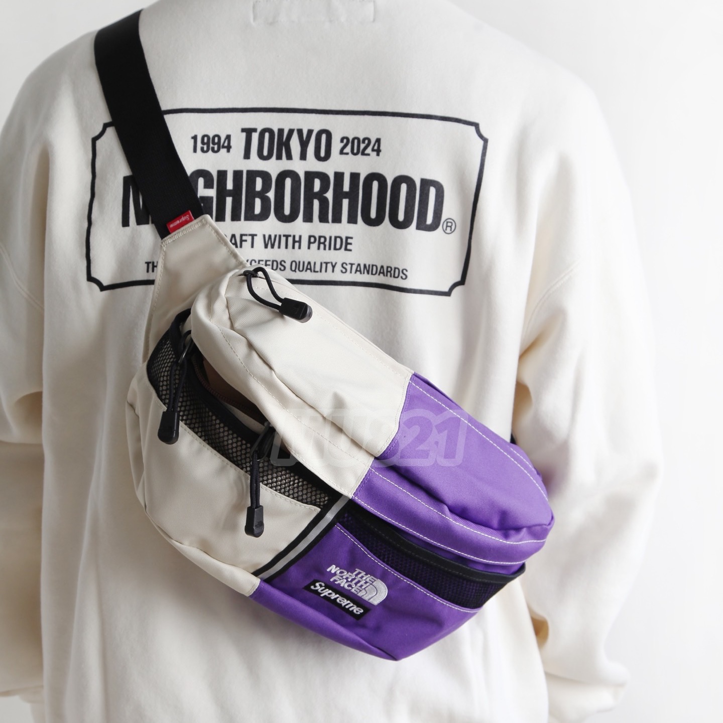 Supreme x The North Face Split Waist Bag Tan - 24SS 착용 스타일