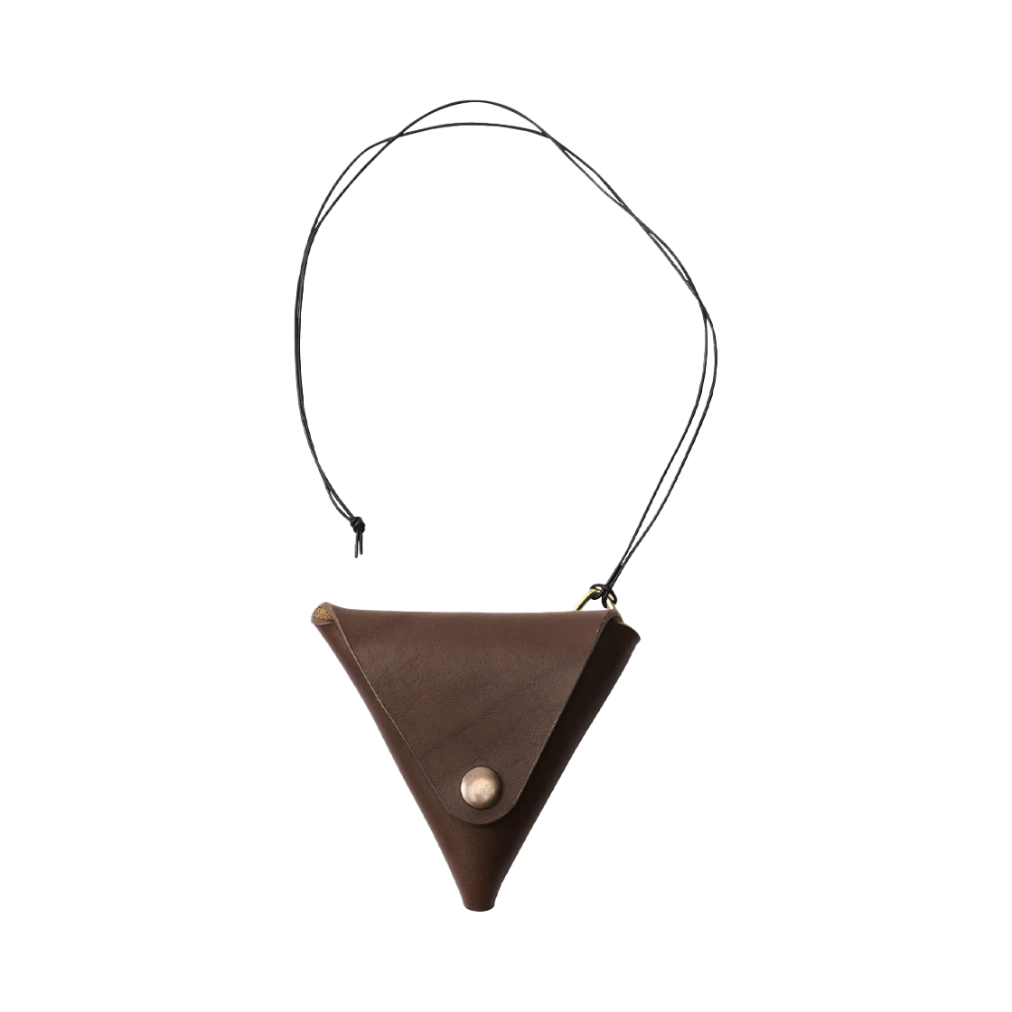 세븐바이세븐 x 루스터 킹 레더 트라이앵글 코인 케이스 플레인 브라운 - 24FW(Seven By Seven x Rooster King & Co. Leather Triangle Coin Case Plain Brown - 24FW)