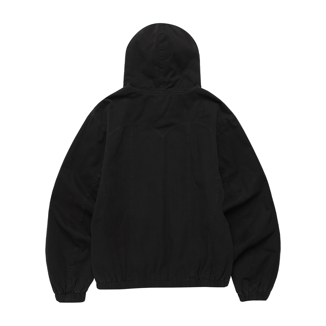 더바이닐하우스 다이드 후디드 워크 자켓 블랙(Thevinylhouse Dyed Hooded Work Jacket Black) - 3