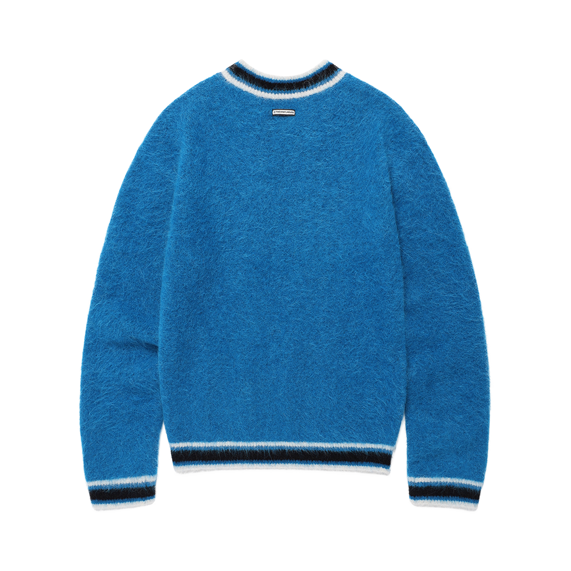 더바이닐하우스 샤기 브이넥 스웨터 블루(Thevinylhouse Shaggy V Neck Sweater Blue) - 2