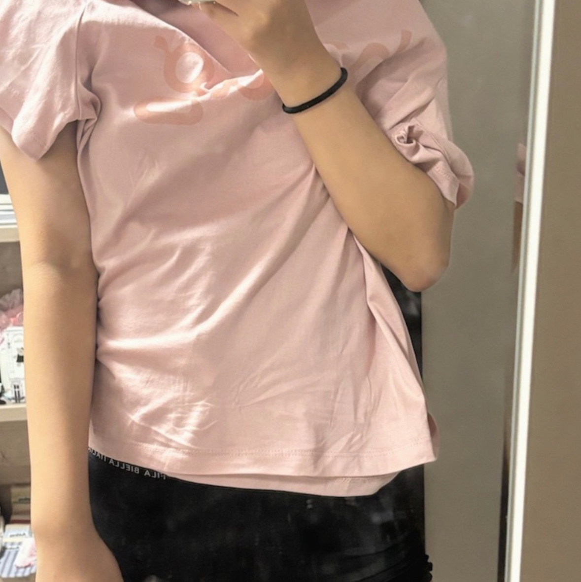 (W) Haag A Birthday T-Shirt Nudie Pink 착용 스타일