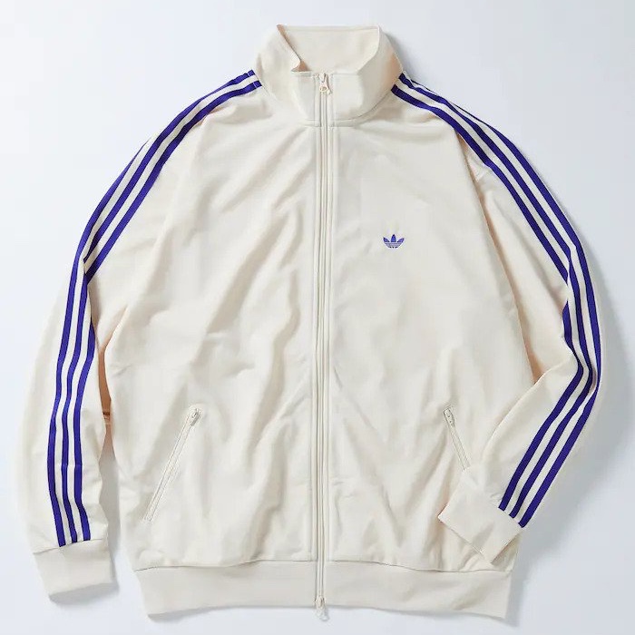 Adidas Originals Track Jacket Gender Neutral Wonder White Energy Ink - KR Sizing 착용 스타일 - 3