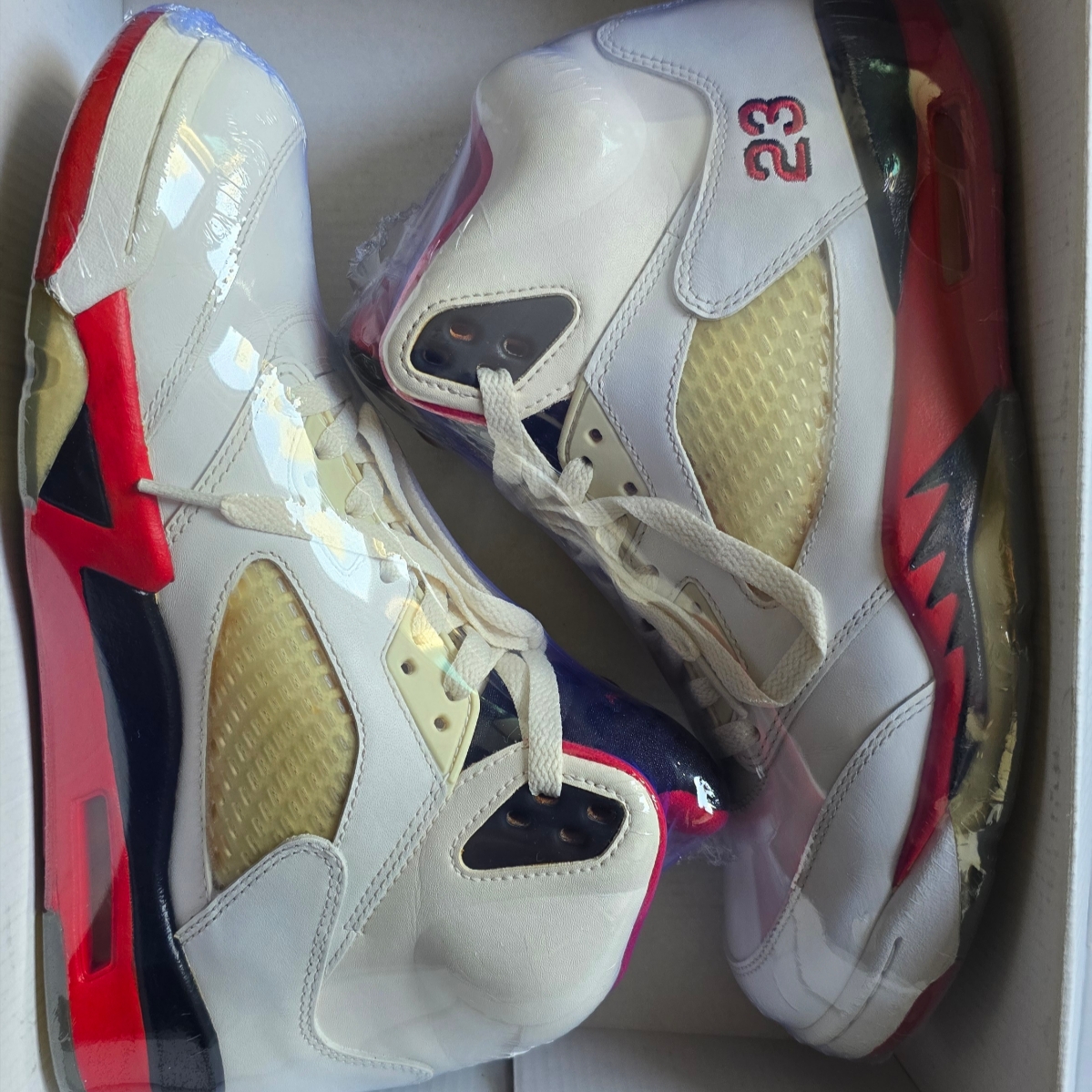 Jordan 5 Retro Fire Red Black Tongue 2013 착용 스타일