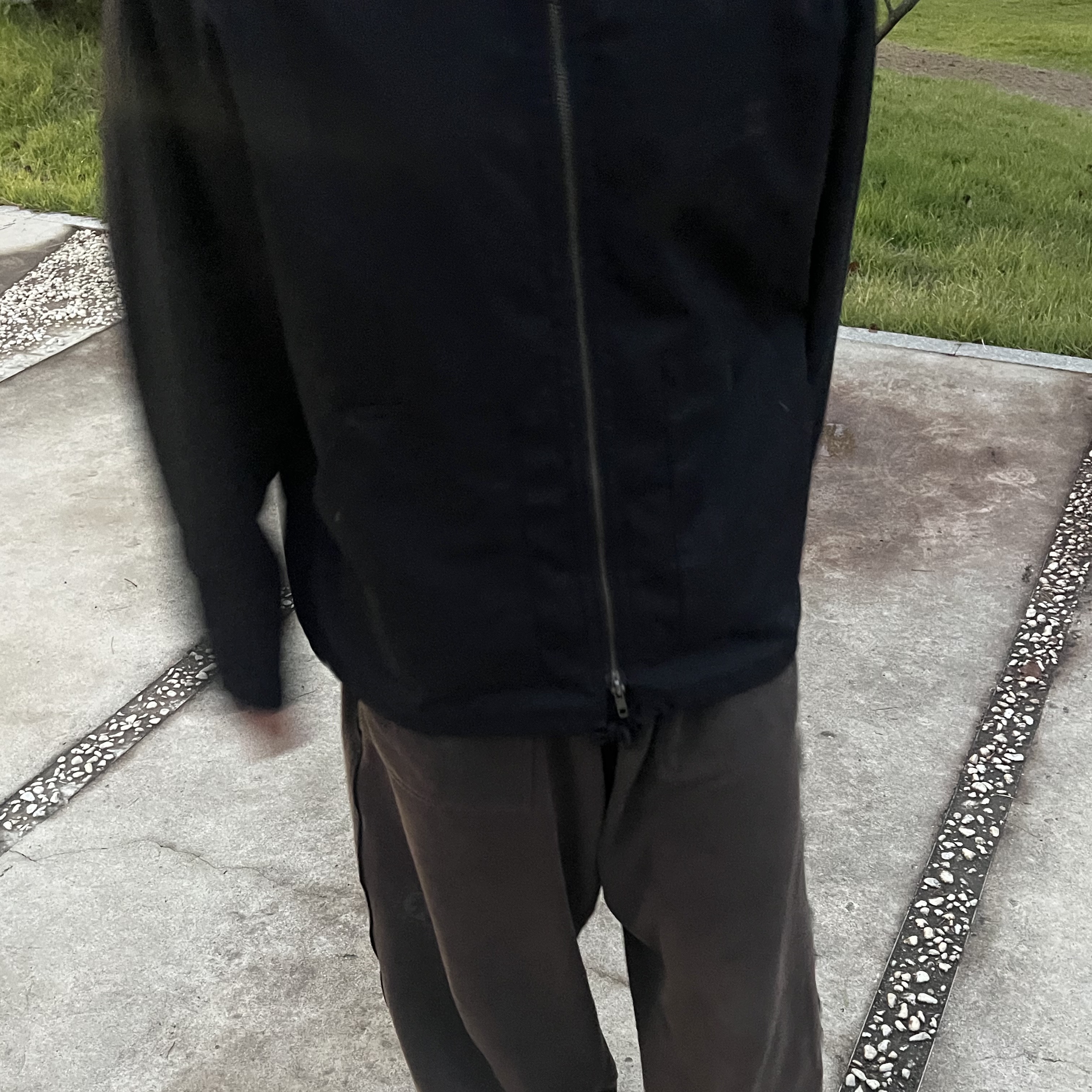 Polyteru Human Index Human Collarless Blouson Black 착용 스타일 - 2
