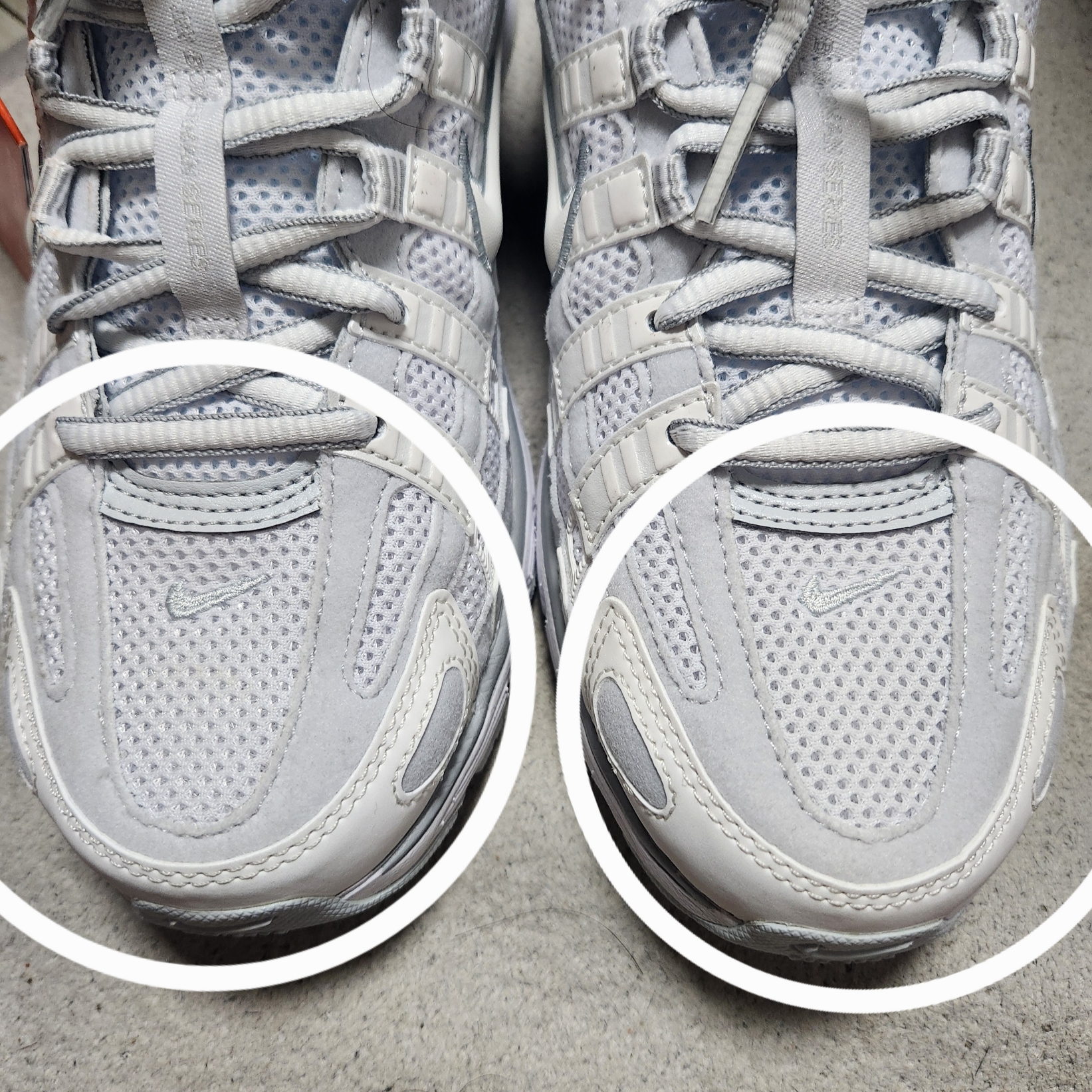 (W) Nike P-6000 Metallic Summit White 착용 스타일