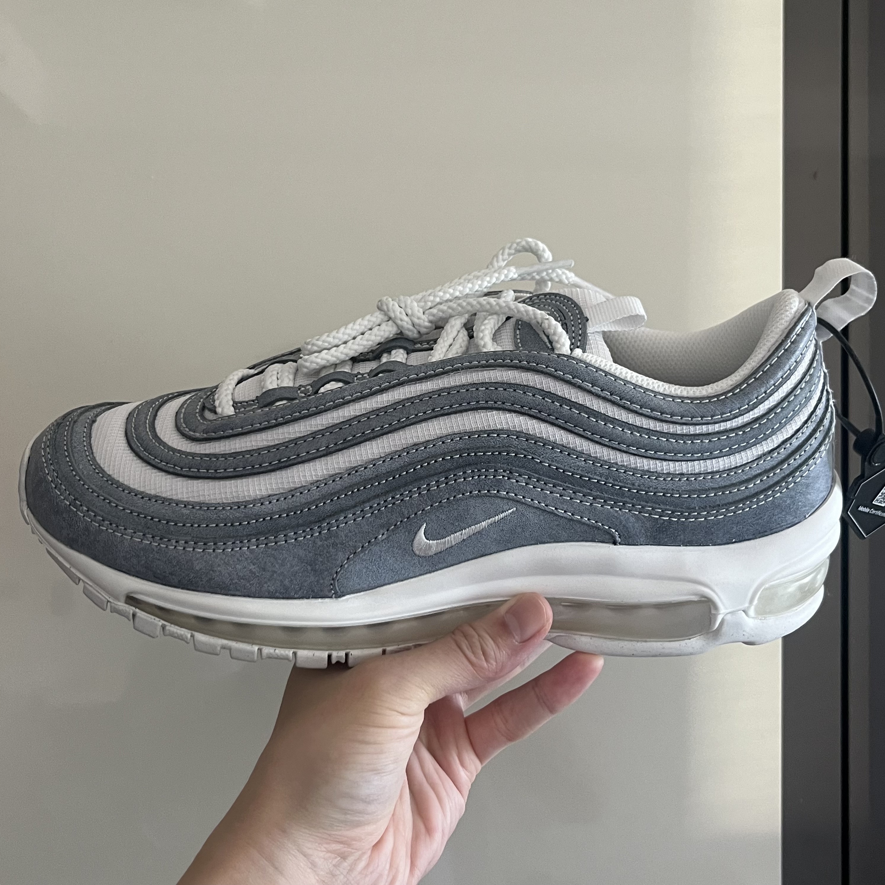 Nike x Comme des Garcons Air Max 97 Glacier Grey 착용 스타일