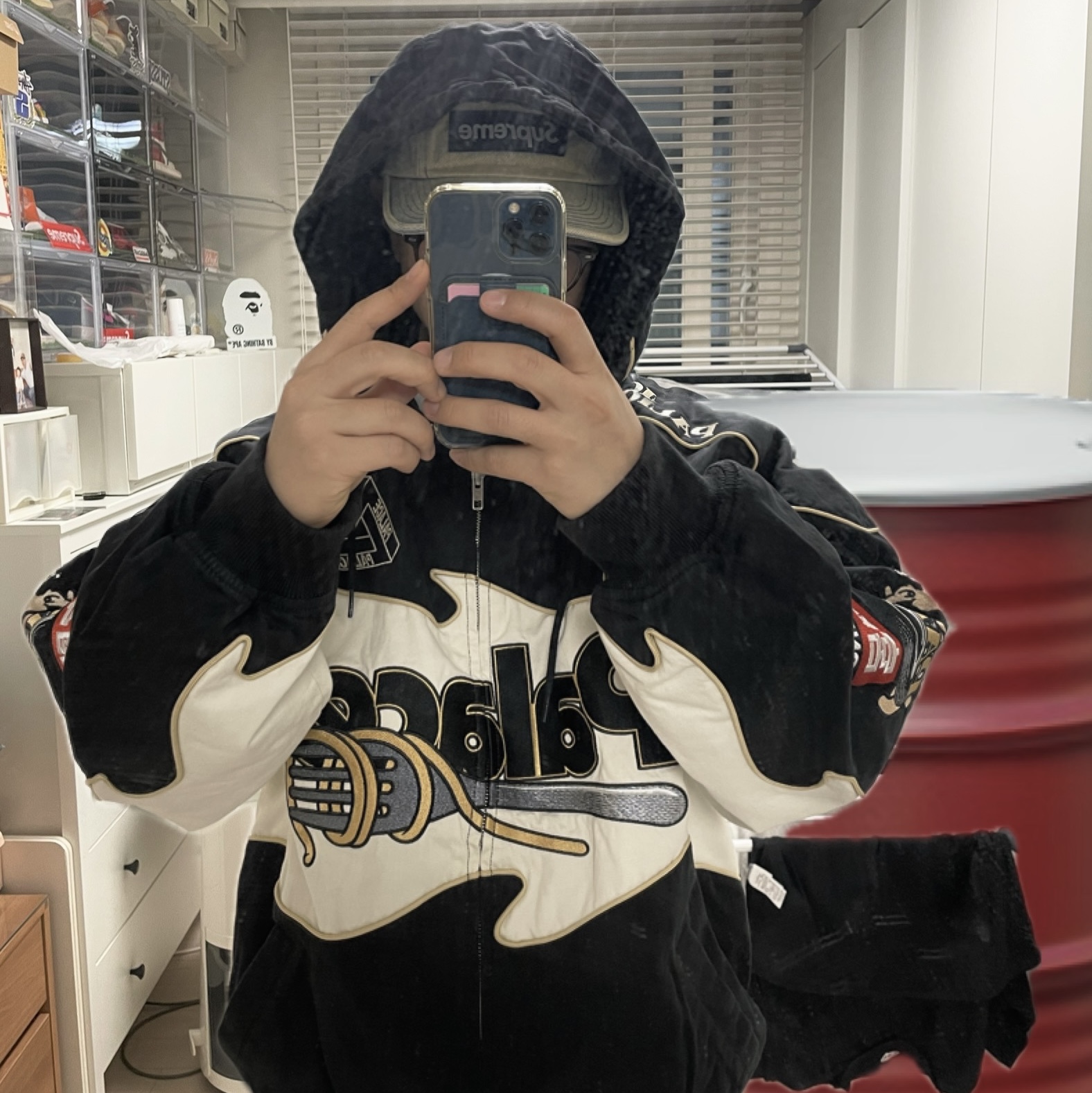 Palace Pasta Jacket Black - 24FW 착용 스타일 - 1