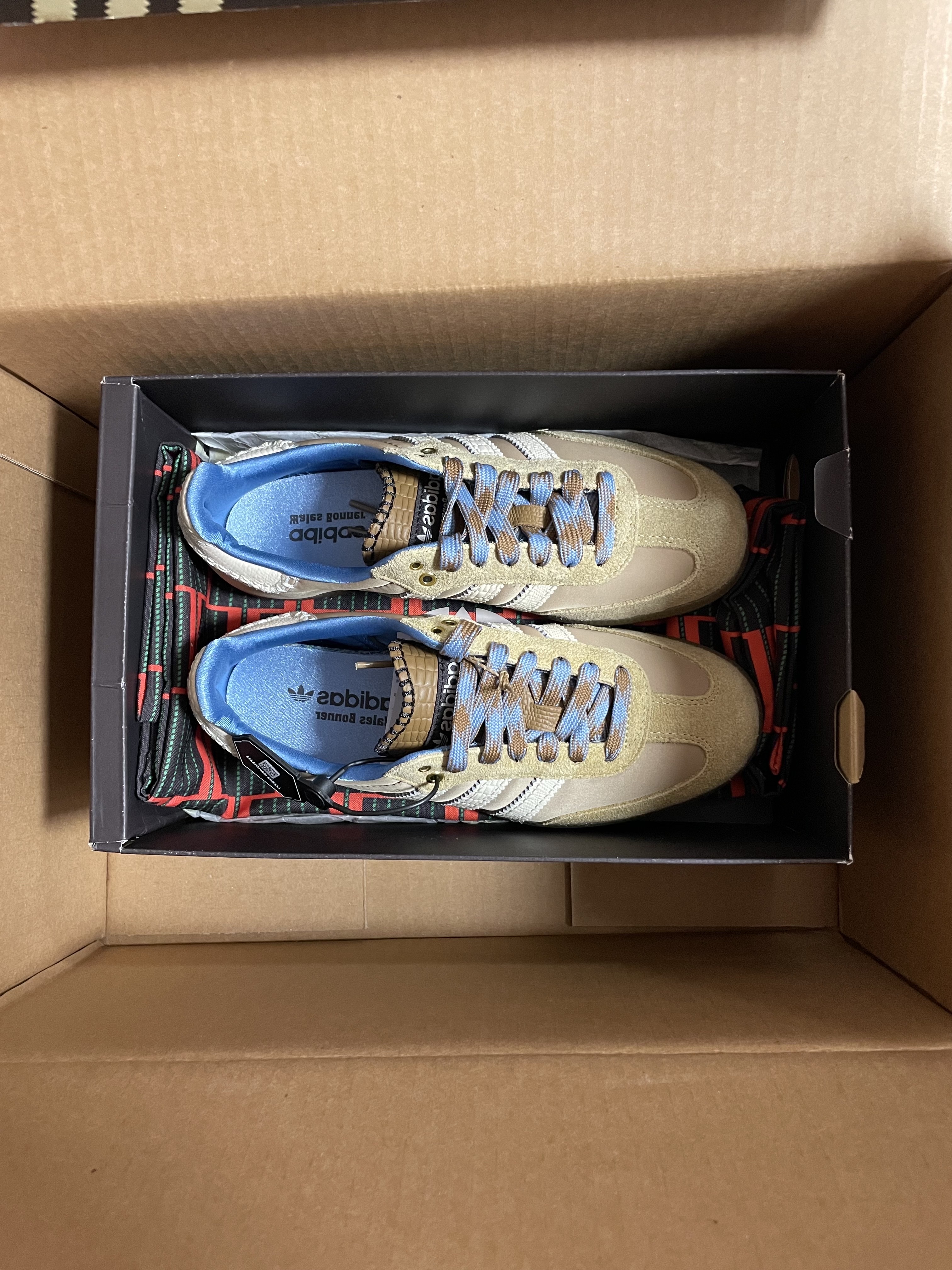 Adidas x Wales Bonner Samba Supplier Colour Wonder White 착용 스타일 - 4