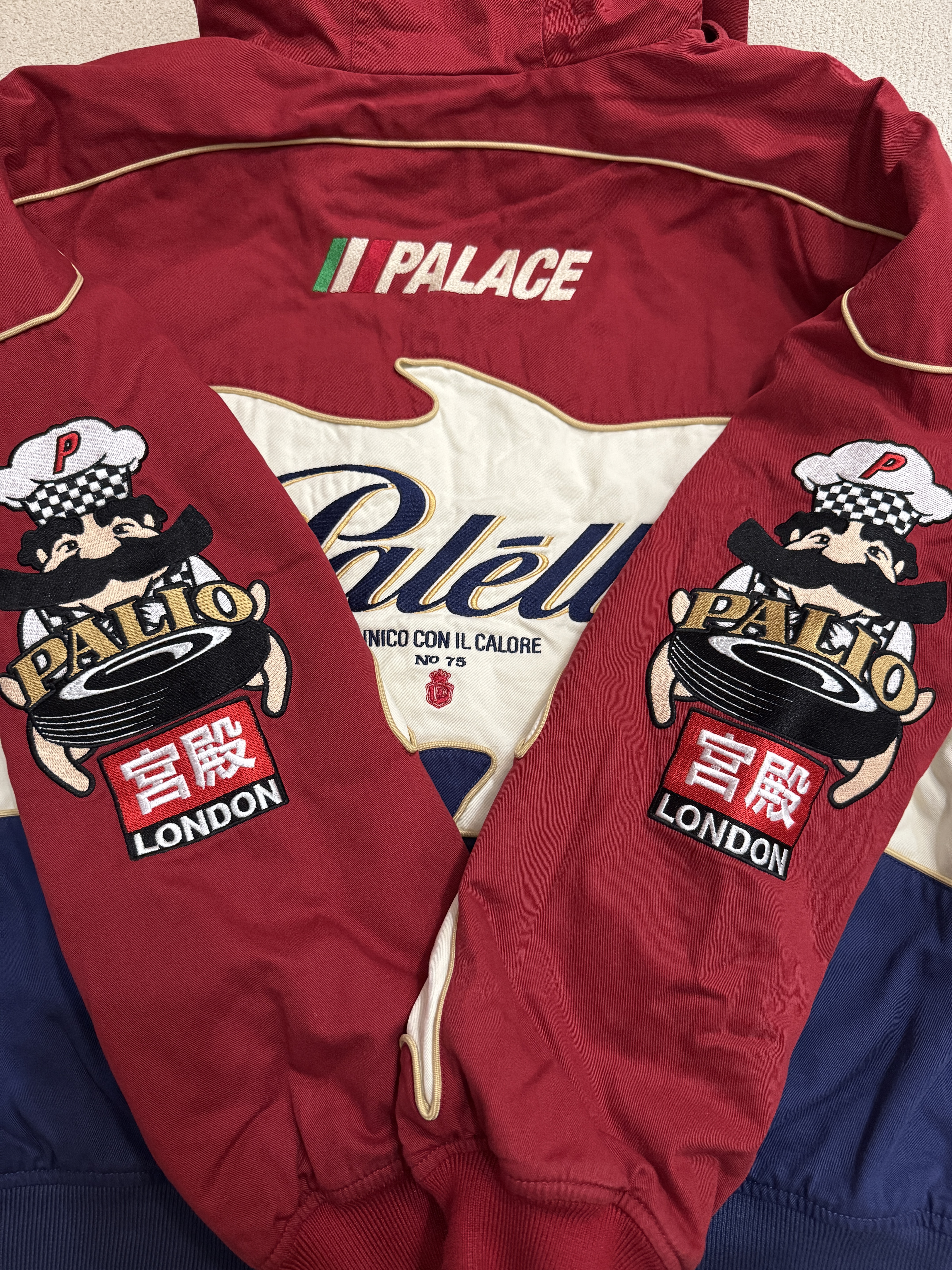 Palace Pasta Jacket Tomato Red - 24FW 착용 스타일 - 3