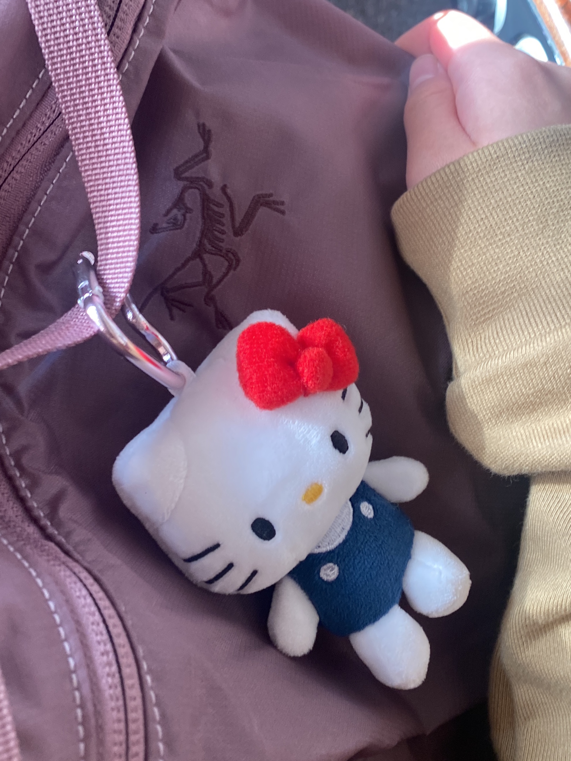 Sanrio Hello Kitty Mini Mascot Holder, Arc'teryx Heliad 15 Backpack Interstellar 착용 스타일 - 1