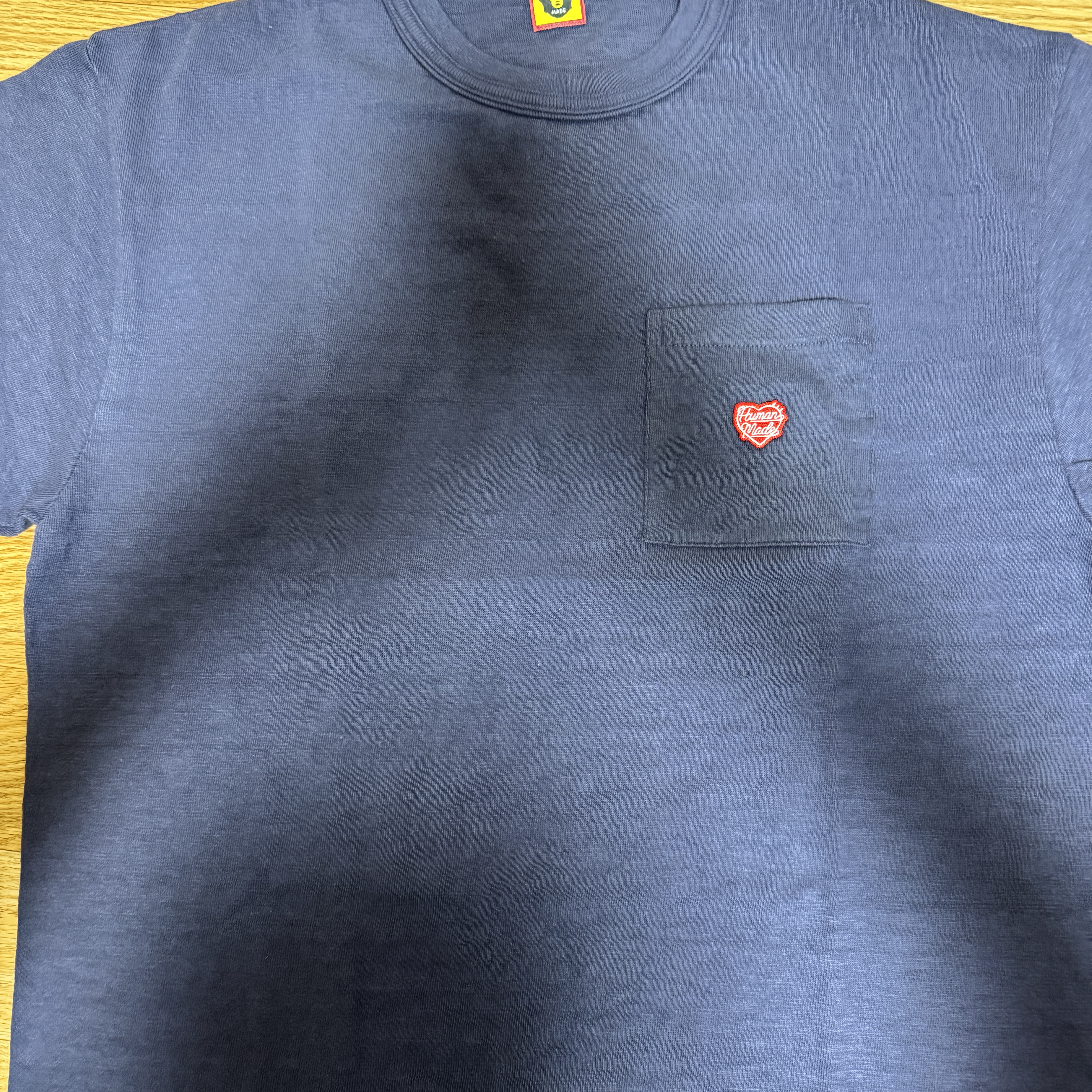 Human Made Pocket T-Shirt Navy 착용 스타일 - 1