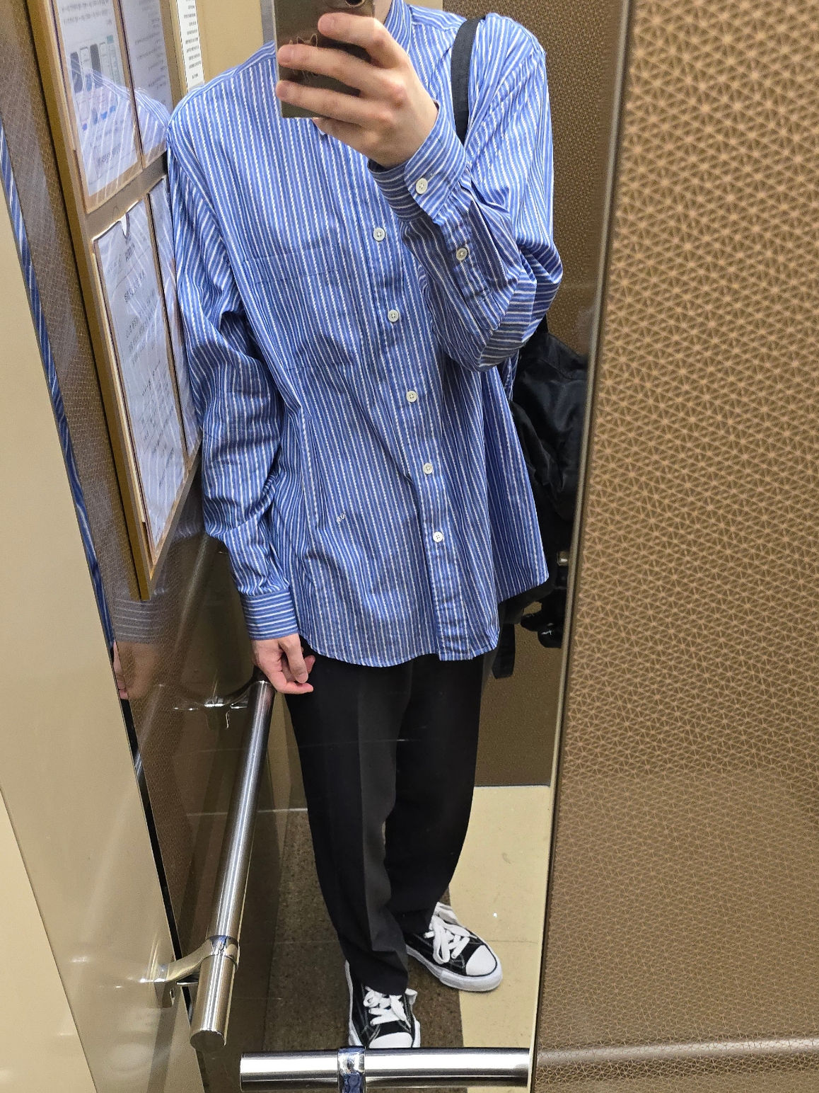 Maison Mihara Yasuhiro Peterson OG Sole Canvas Low Sneakers Black 착용 스타일
