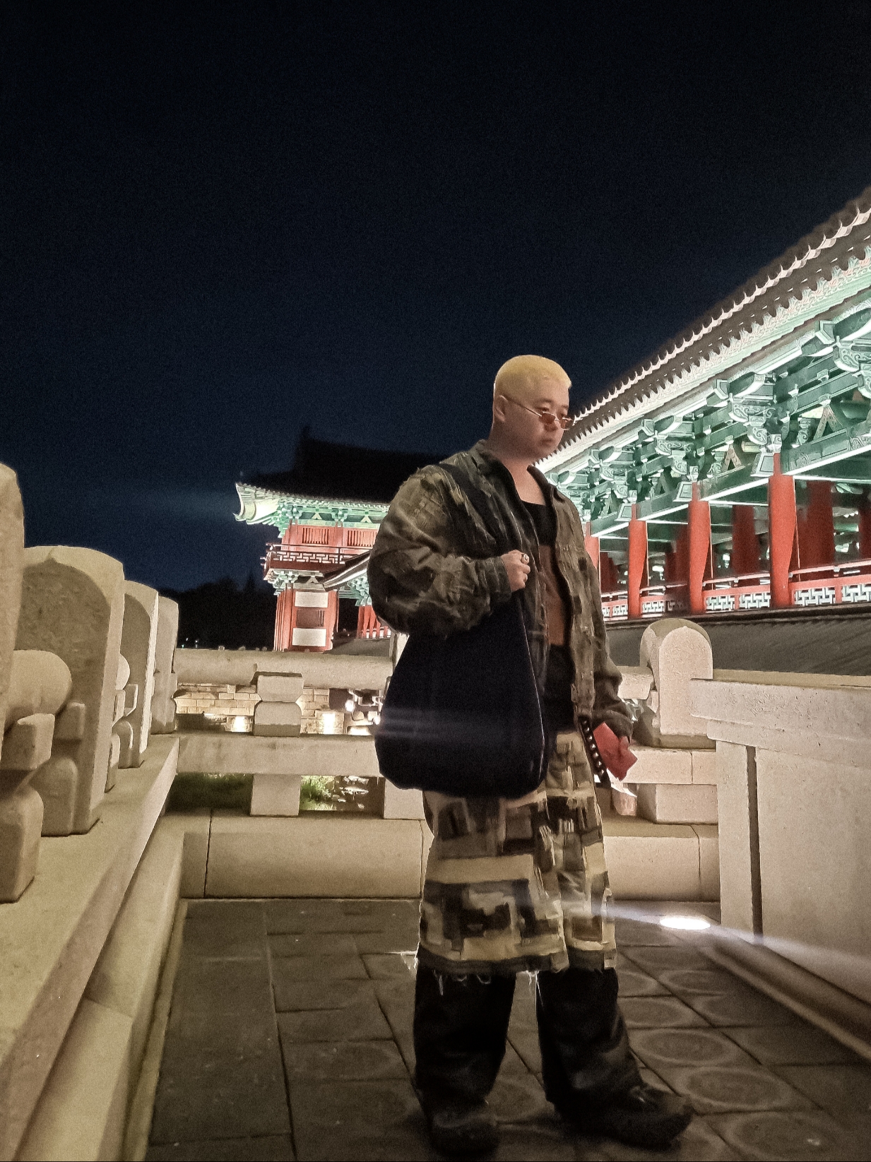 Kapital Boro T Back Drizzler Jacket Indigo, Balenciaga Defender Sneakers Black 착용 스타일