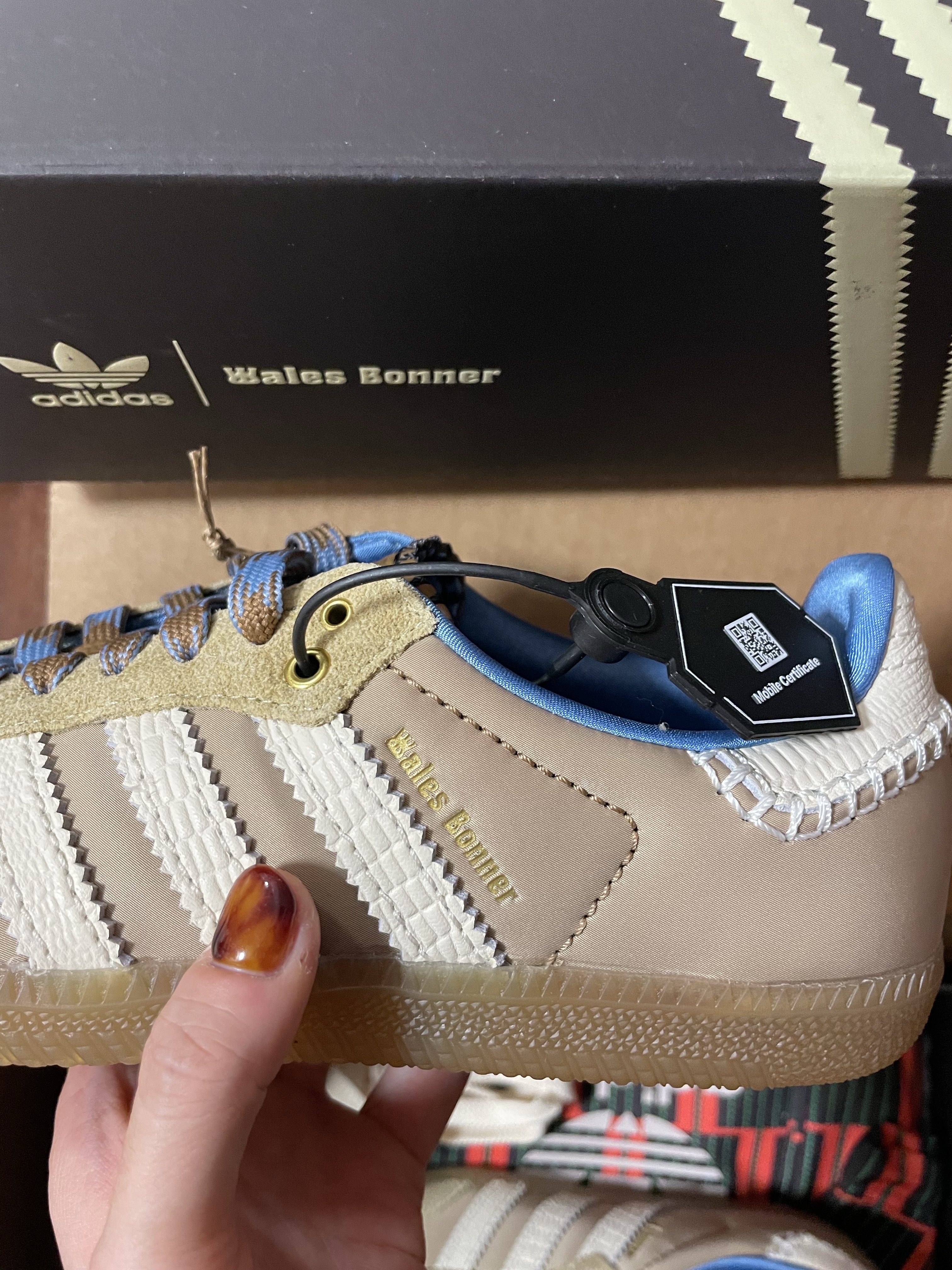 Adidas x Wales Bonner Samba Supplier Colour Wonder White 착용 스타일 - 3