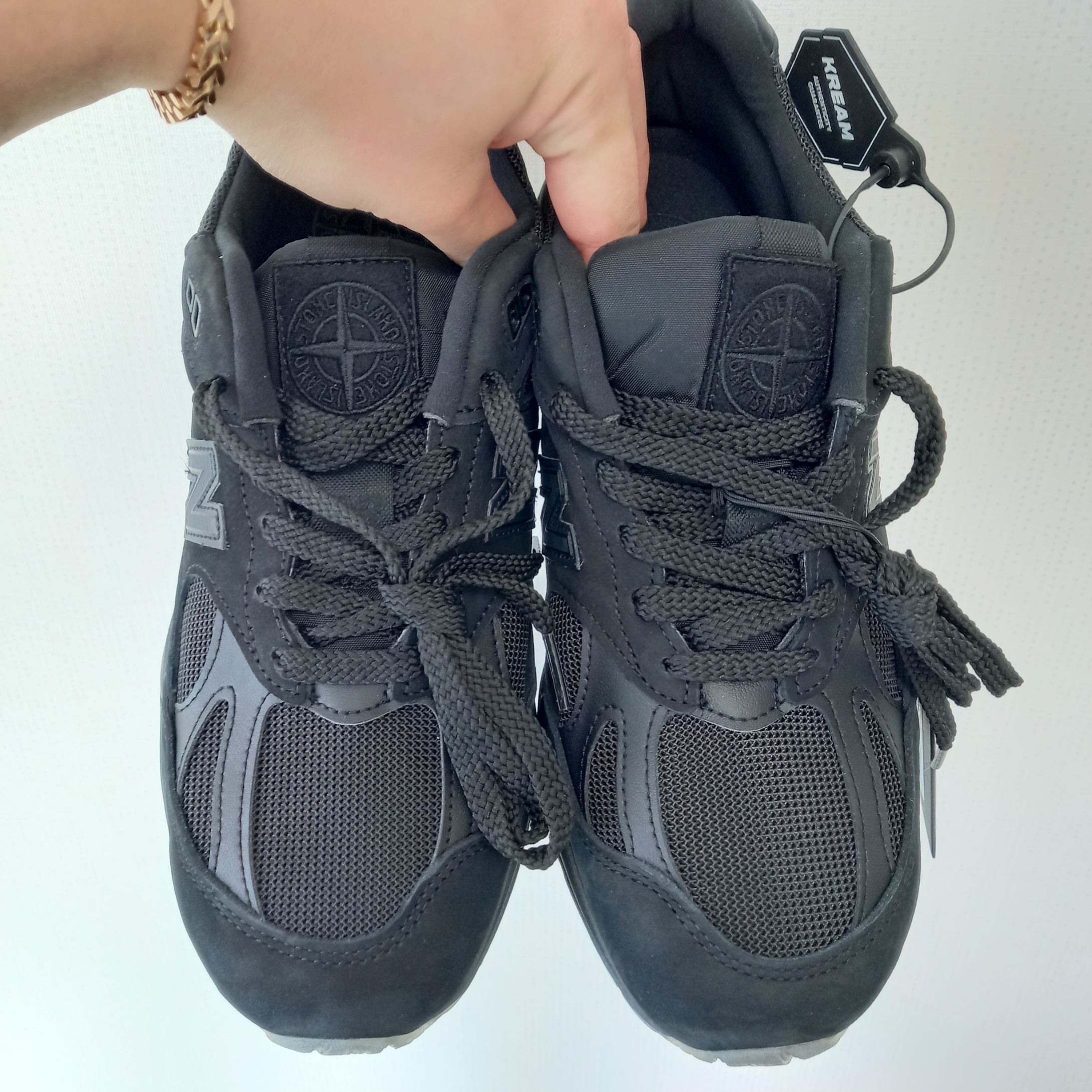 New Balance x Stone Island 991v2 Made in UK Black 착용 스타일 - 5
