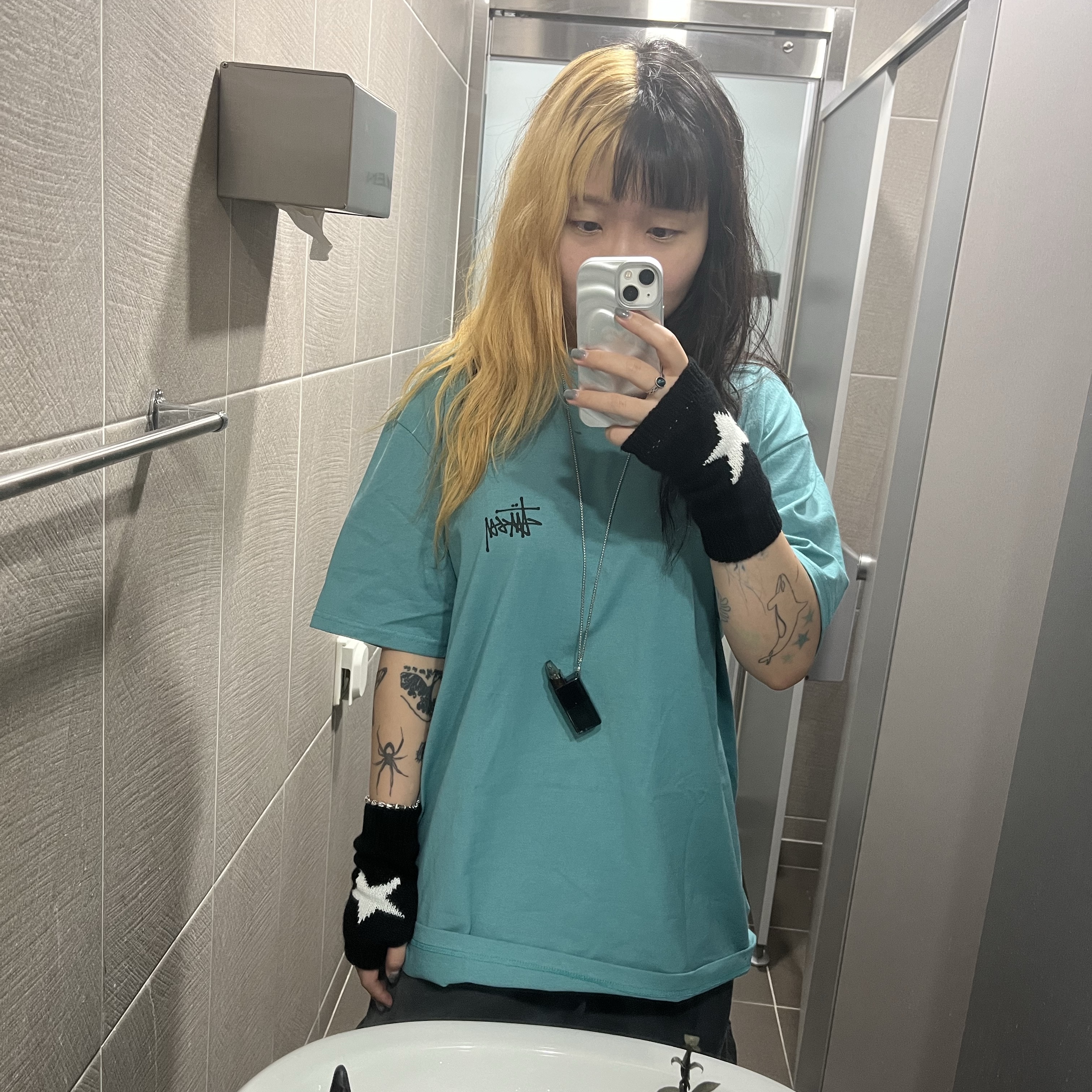 Stussy Basic Stussy T-Shirt Ocean 2024 착용 스타일
