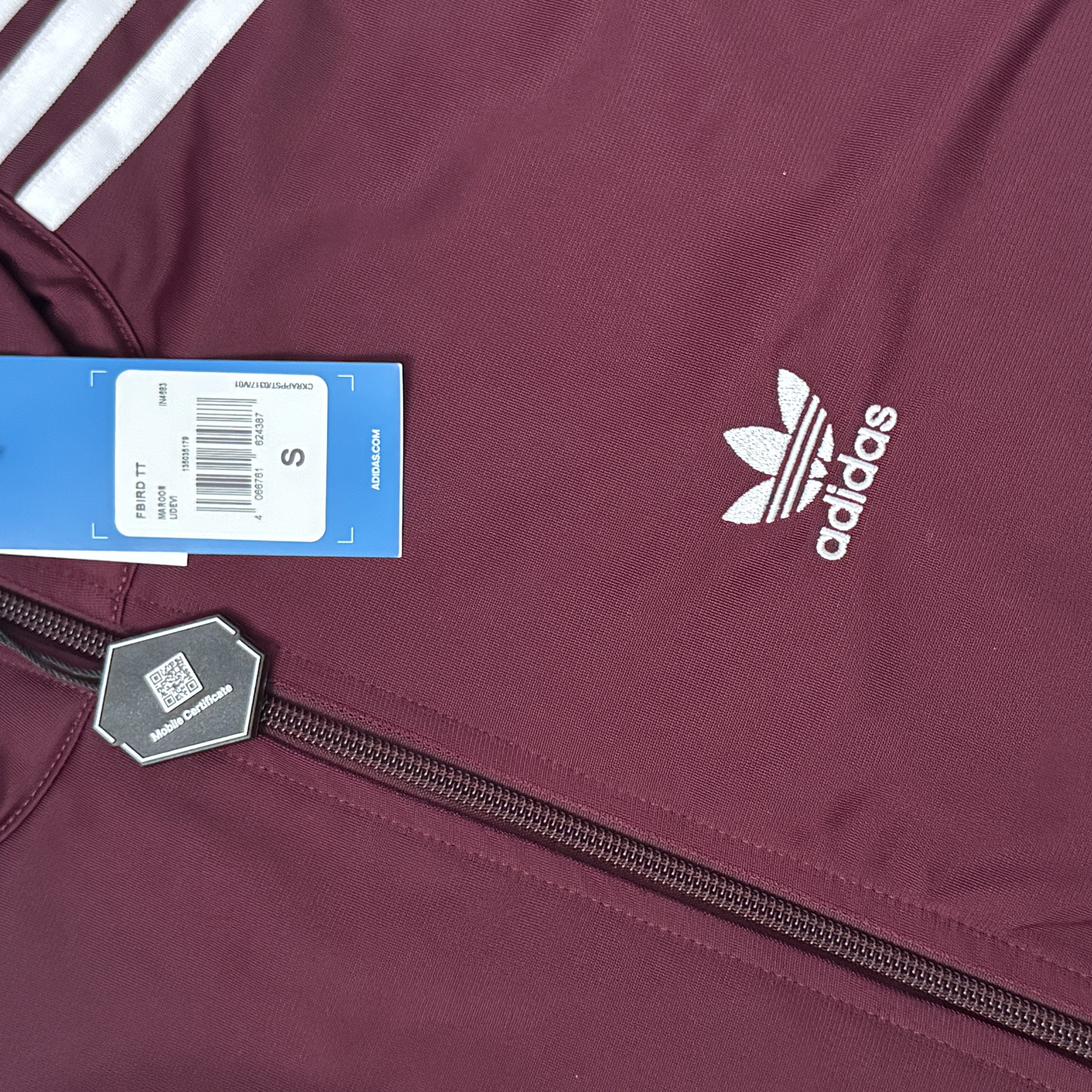 Adidas Adicolor Classic Firebird Track Top Maroon - KR Sizing 착용 스타일
