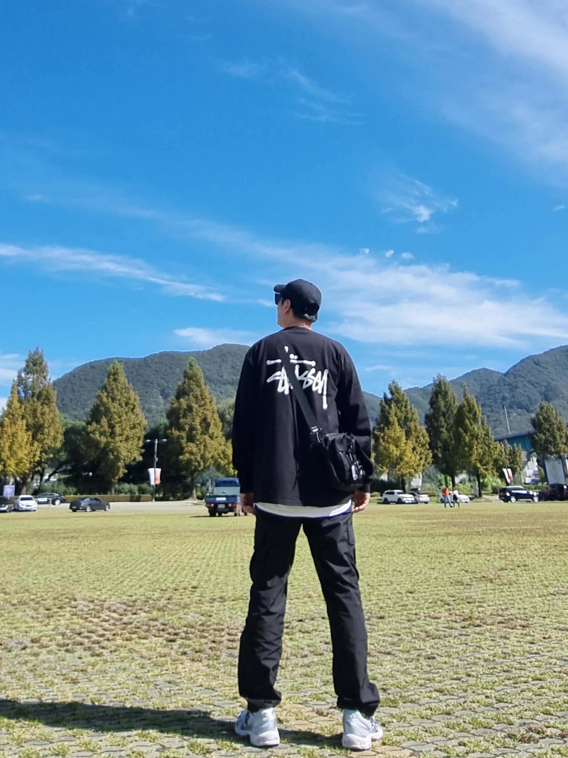 Human Made Military Pouch Large Black, Asics Gel-1130 White Black 착용 스타일 - 1