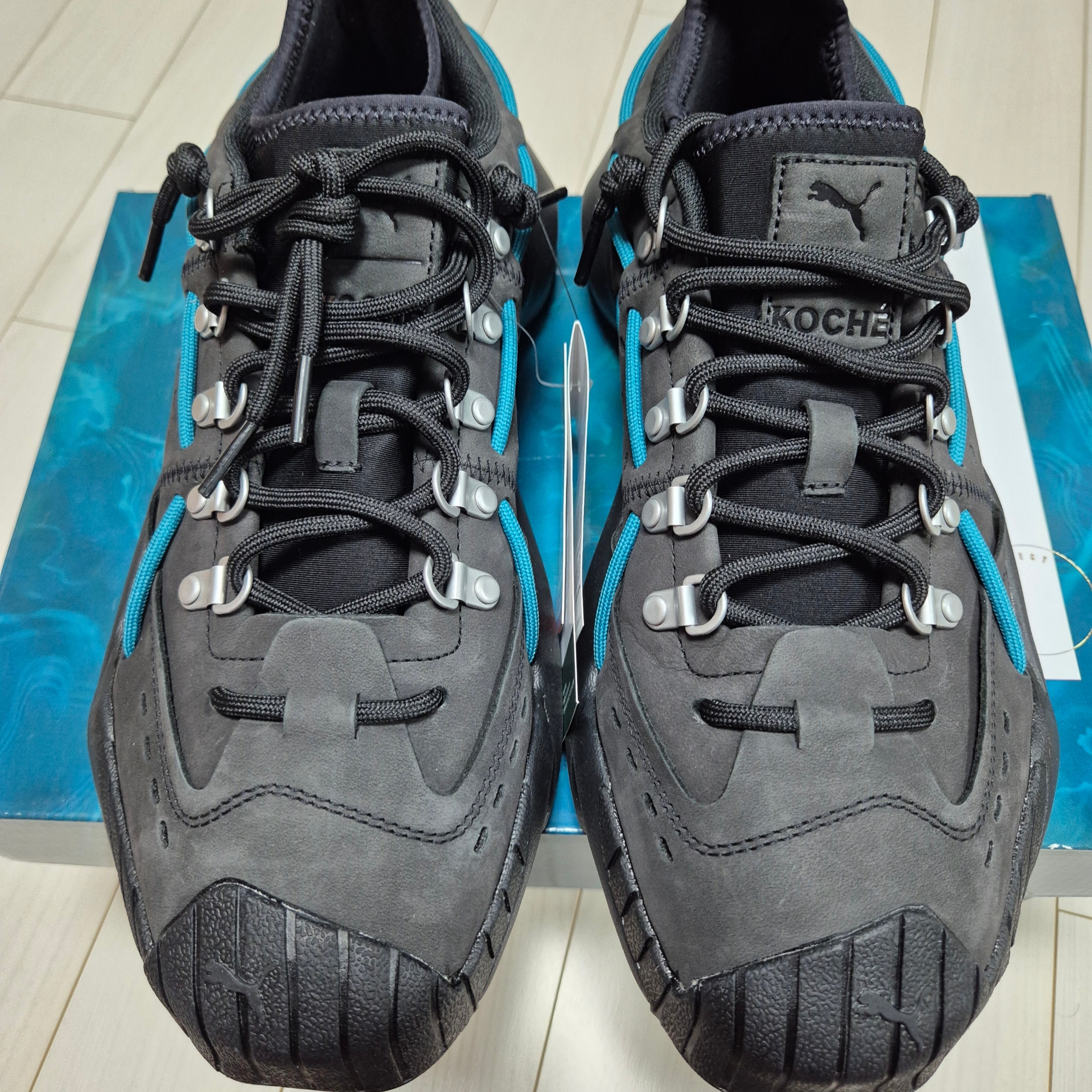 Puma x Koche Plexus Hike Black Teal 착용 스타일 - 1