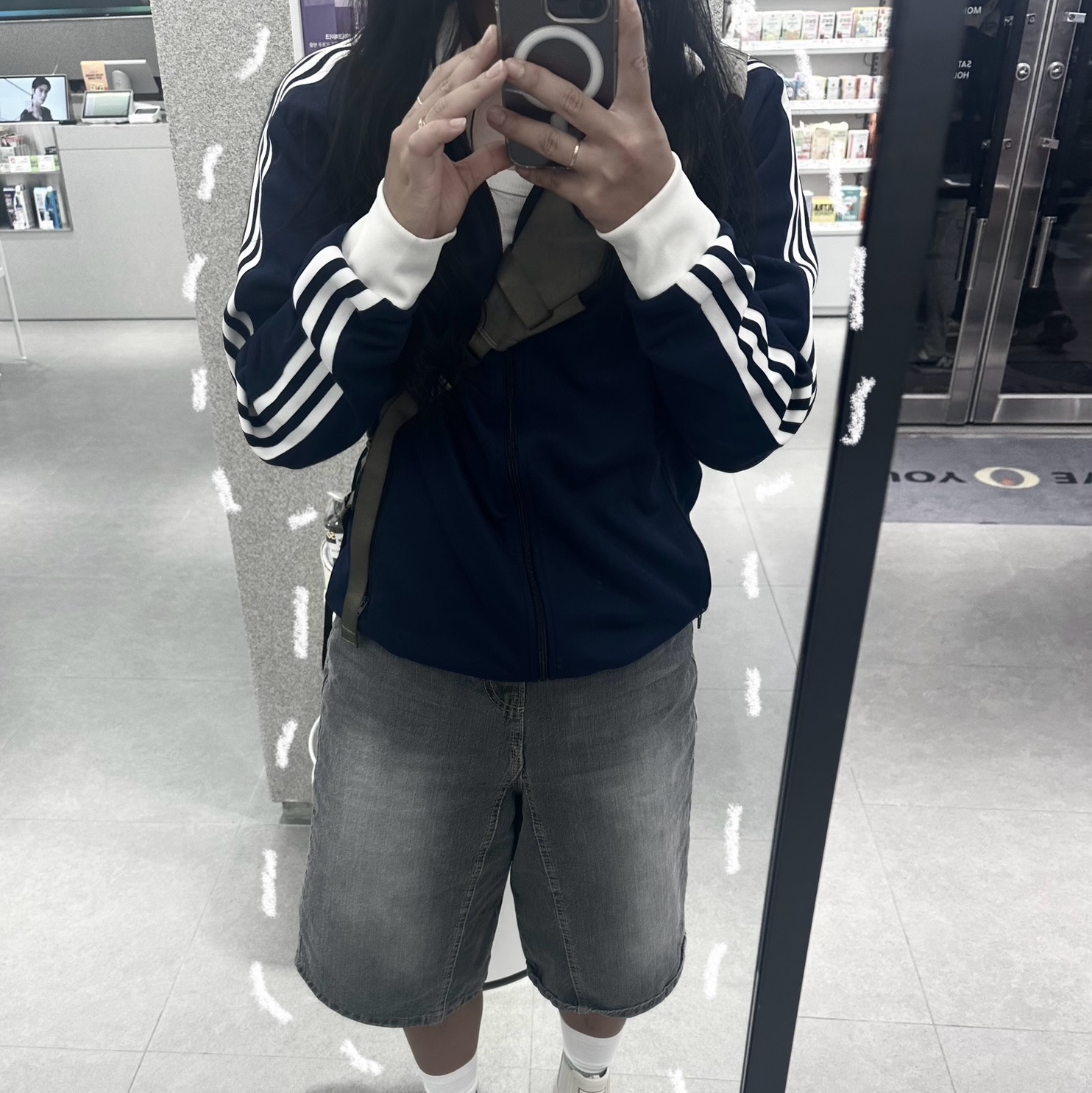 Adidas Adicolor Classic Beckenbauer Track Top Night Indigo - KR Sizing 착용 스타일 - 1