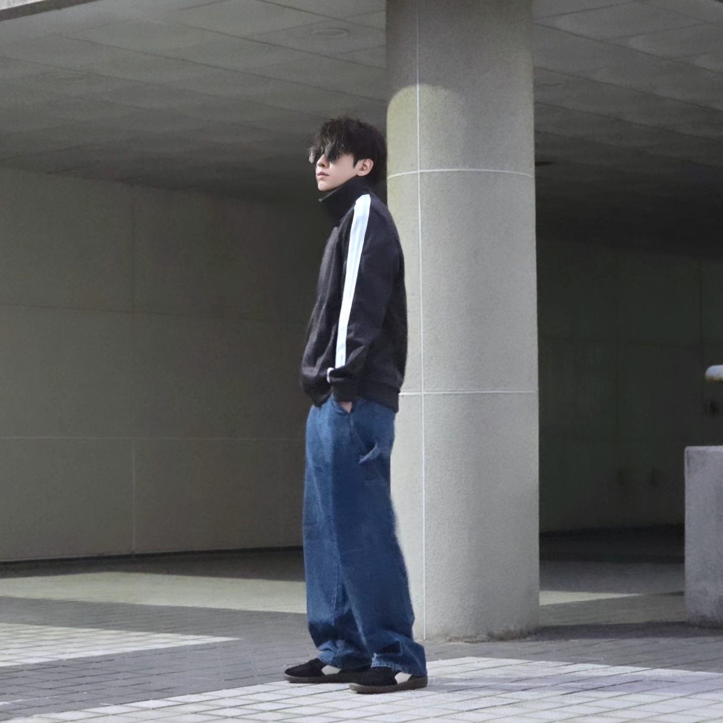 Adidas Argentina Beckenbauer Track Top Utility Black - KR Sizing, Adidas Argentina Beckenbauer Track Top Utility Black - US Sizing 착용 스타일 - 4