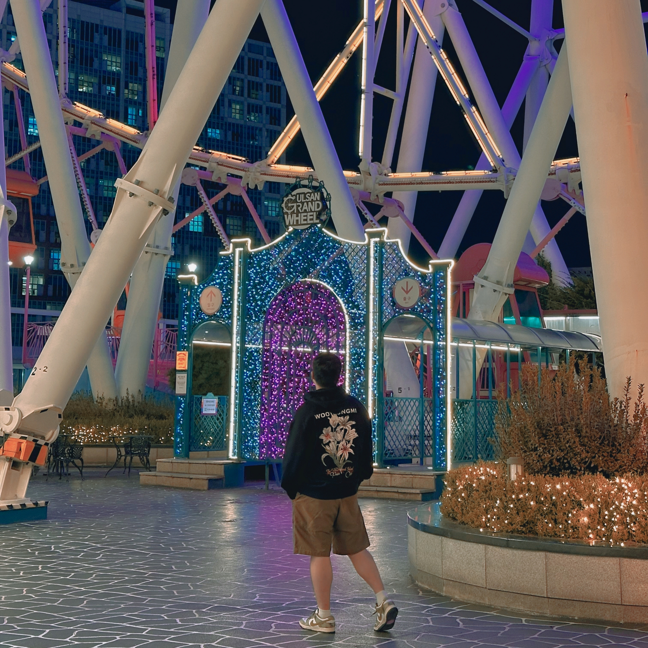 Wooyoungmi Flower Back Logo Hooded T-Shirt Black - 24SS, Nike x Alexis Sablone SB Dunk Low Pro White and Pacific Moss 착용 스타일