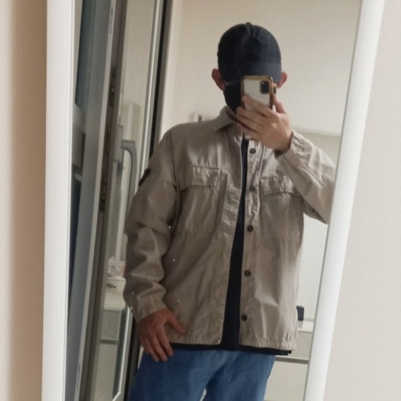 Stone Island 115WN Old Treatment Overshirt Dove Grey - 23SS 착용 스타일 - 8