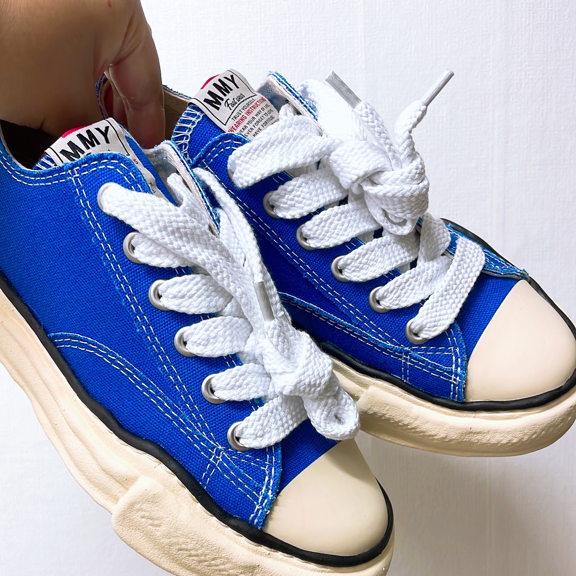 Maison Mihara Yasuhiro Peterson VL OG Sole Canvas Low-top Sneakers CL BLue 착용 스타일