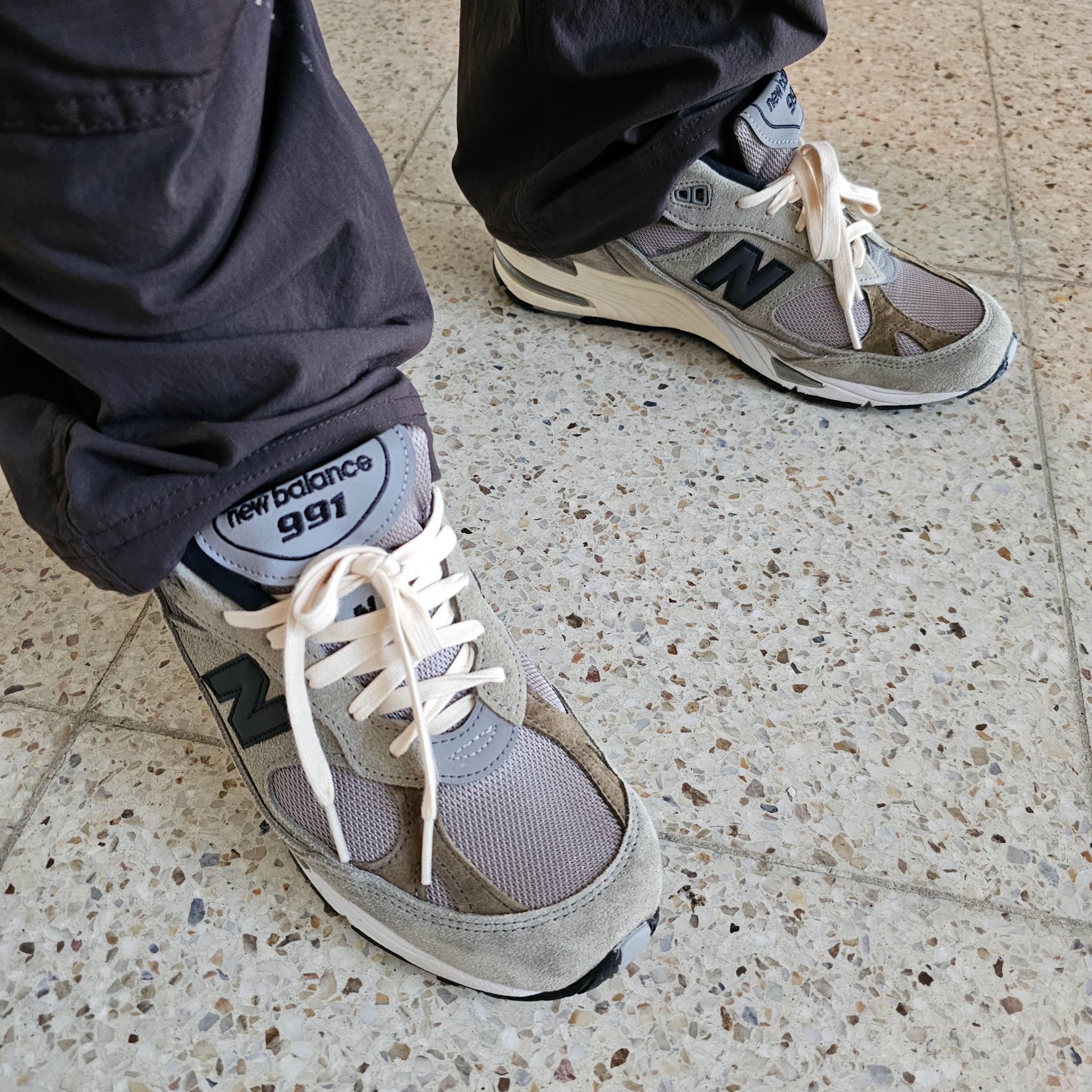 New Balance x JJJJound 991 Made in UK Grey 착용 스타일