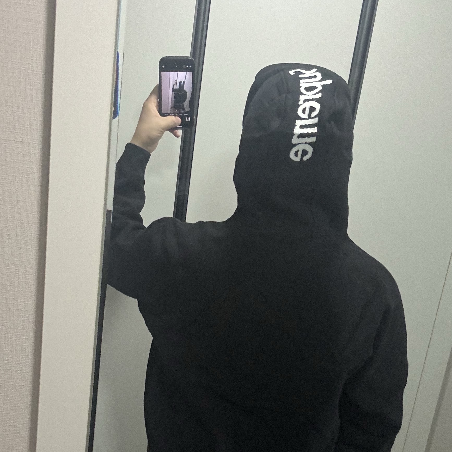 Supreme Brim Zip Up Hooded Sweatshirt Black - 22FW 착용 스타일