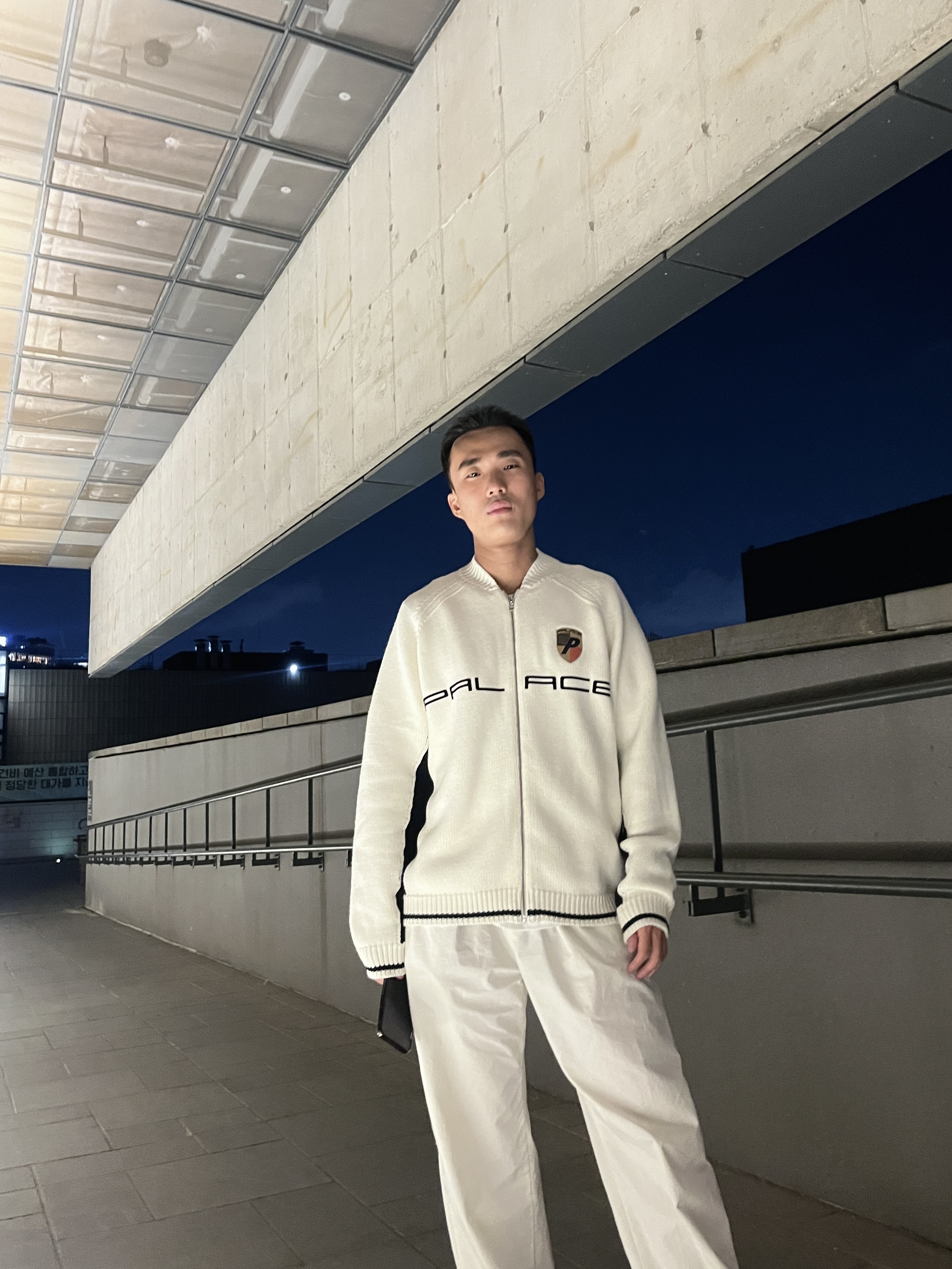 Palace Posh Knit White - 24FW, Nike x Supreme Air Force 1 Low White 착용 스타일 - 2