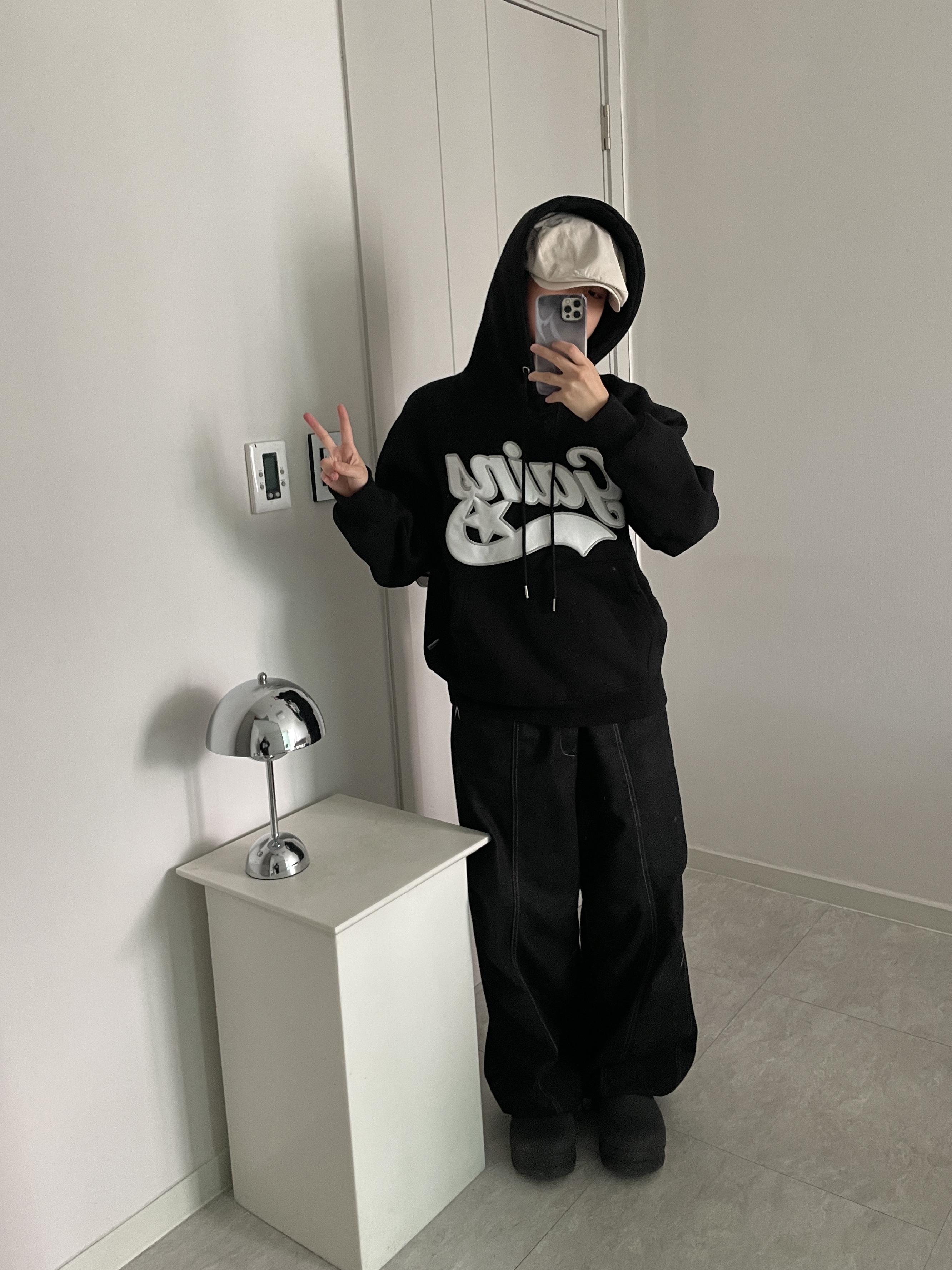 (W) Adidas Adifom Stan Smith Mule Core Black 착용 스타일