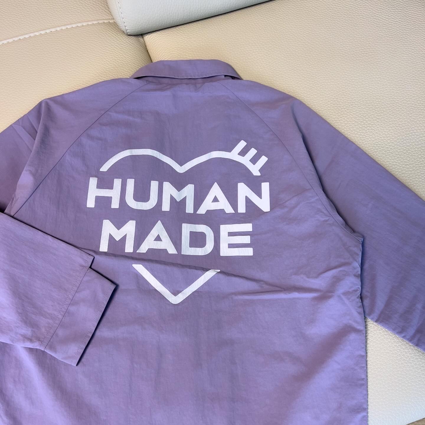 Human Made Coach Jacket Purple 착용 스타일 - 1