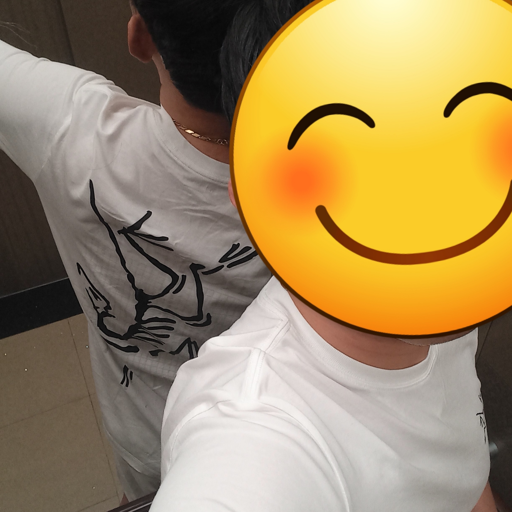 Arc'teryx Arc'Multi Bird Logo SS T-Shirt White Light 착용 스타일 - 2