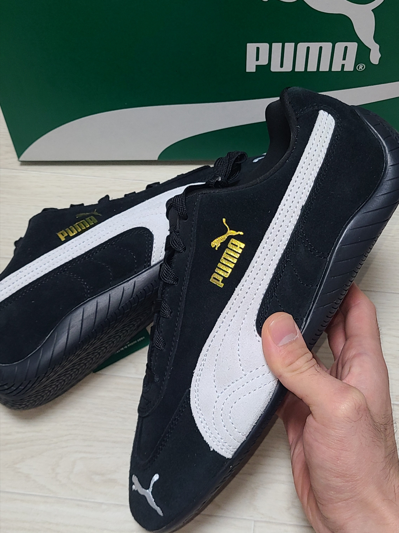 Puma Speedcat OG Black White 착용 스타일