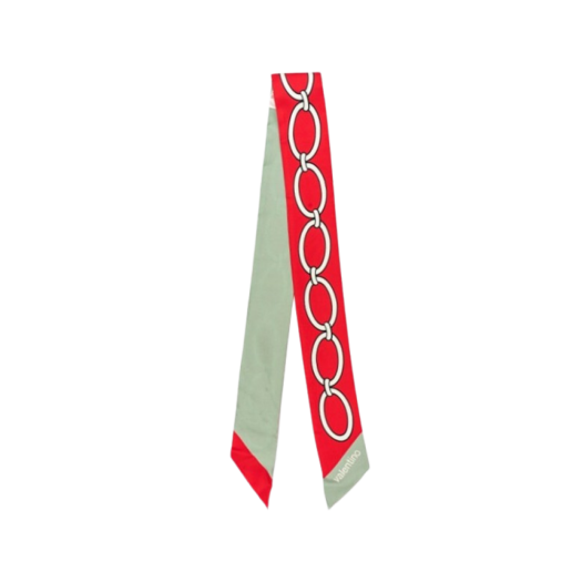 (W) Valentino Silk Bandeau Scarf Rosso