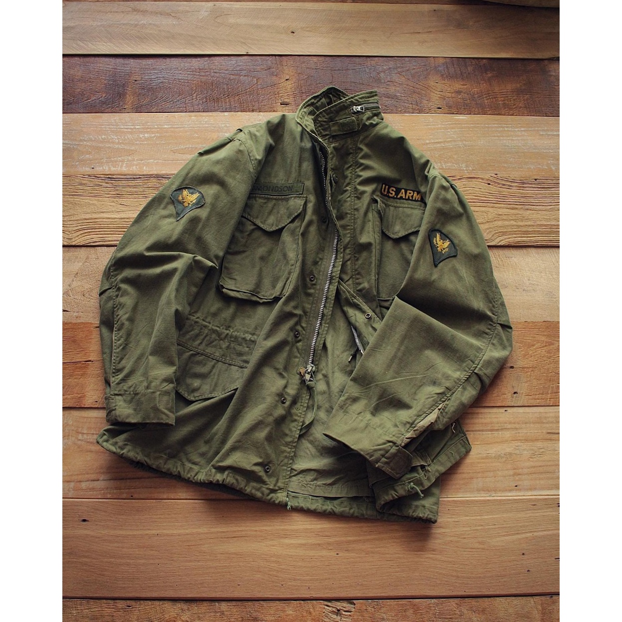 Freak's Store M-65 Mods Coat Liner Set Olive 착용 스타일 - 2