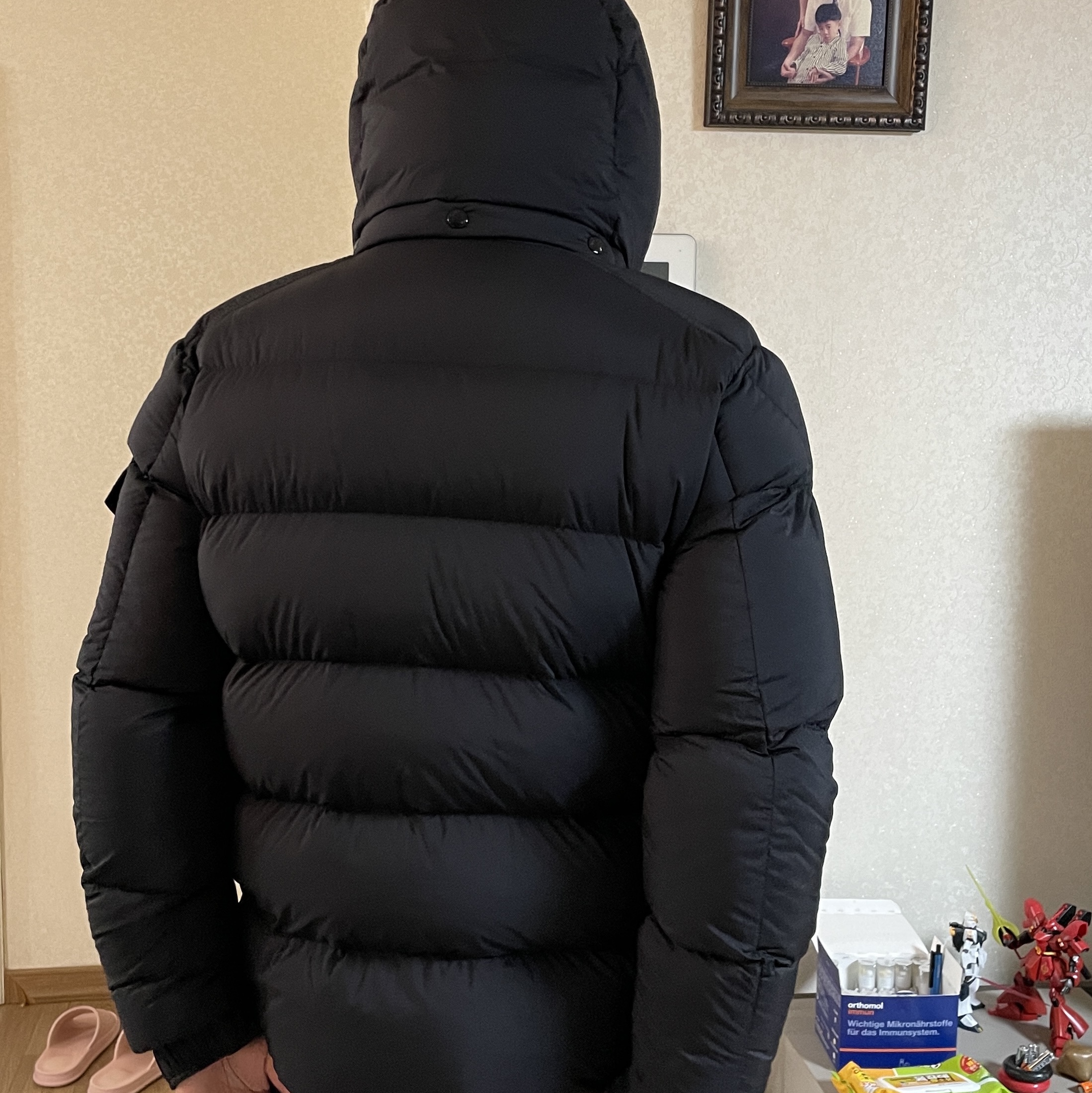 Moncler Vezere Short Down Jacket Black - 24FW 착용 스타일