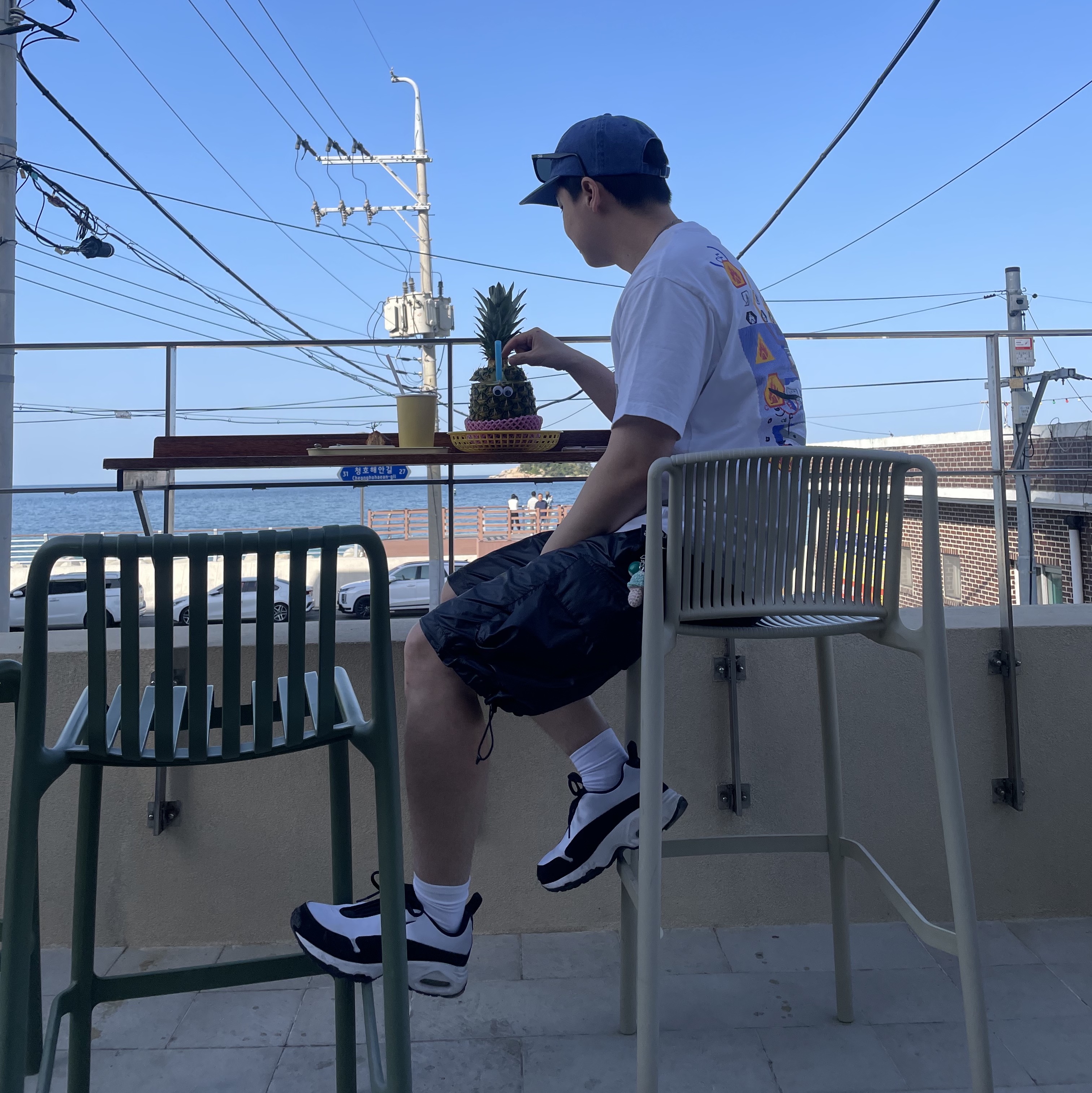 Nike x Comme des Garcons Homme Plus Air Max Sunder SP White Black 착용 스타일
