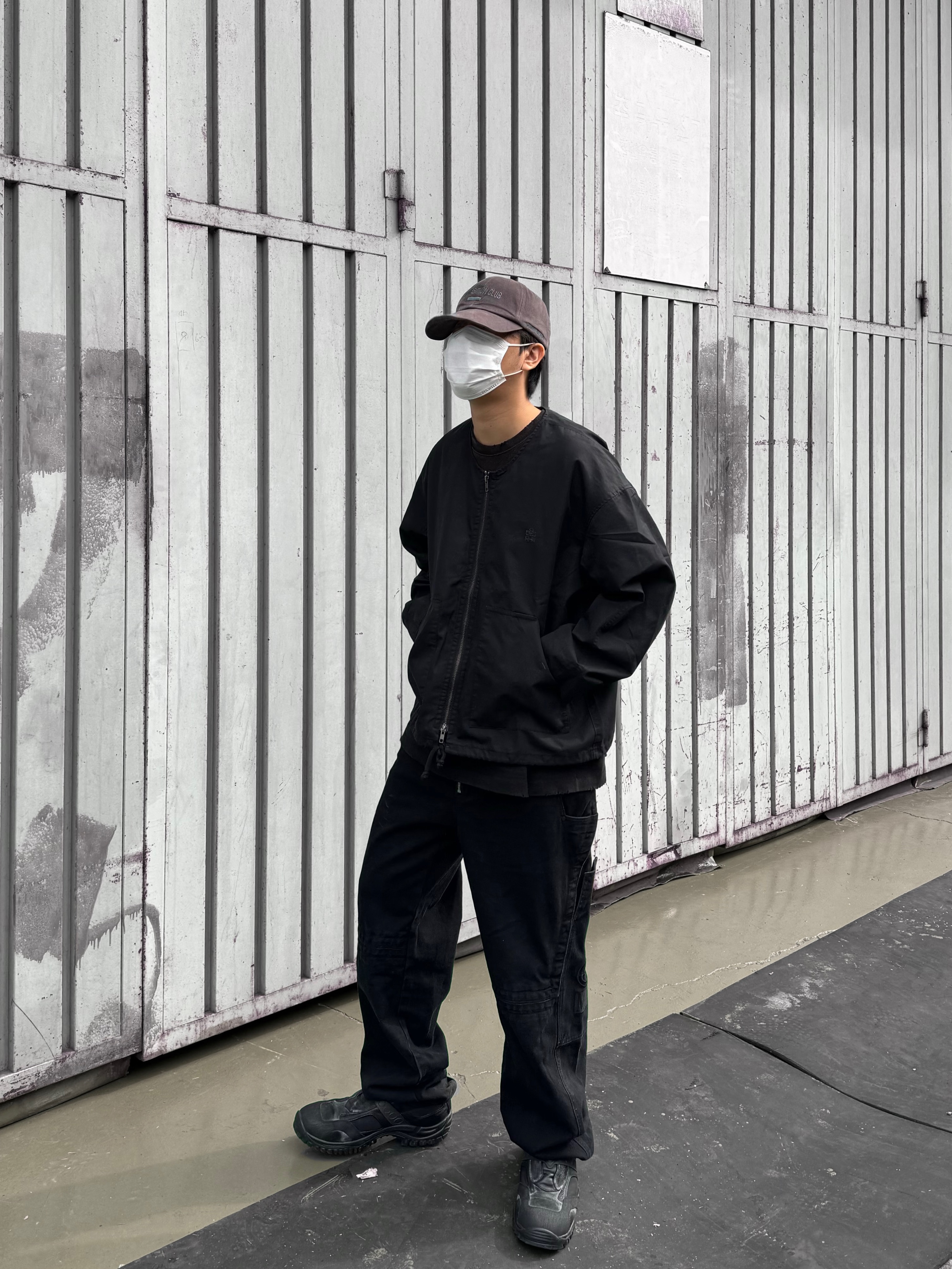 Polyteru Human Index Human Loosed Half Zip Knit Gray, Kiko Kostadinov Antharas Shoes Obsidian 착용 스타일 - 3