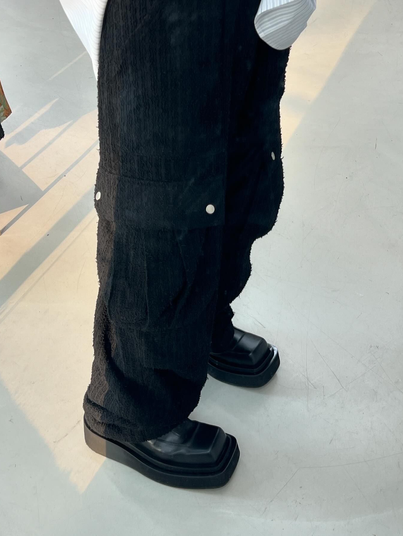 Hono Report Jacquard Cargo Pants Green Garden, Hono Report Jacquard Cargo Pants Red Garden 착용 스타일