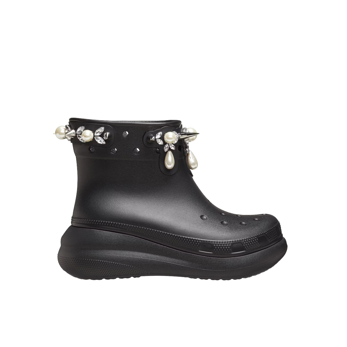 (W) 크록스 x 시몬 로샤 클래식 크러쉬 부츠 블랙((W) Crocs x Simone Rocha Classic Crush Boot Black)