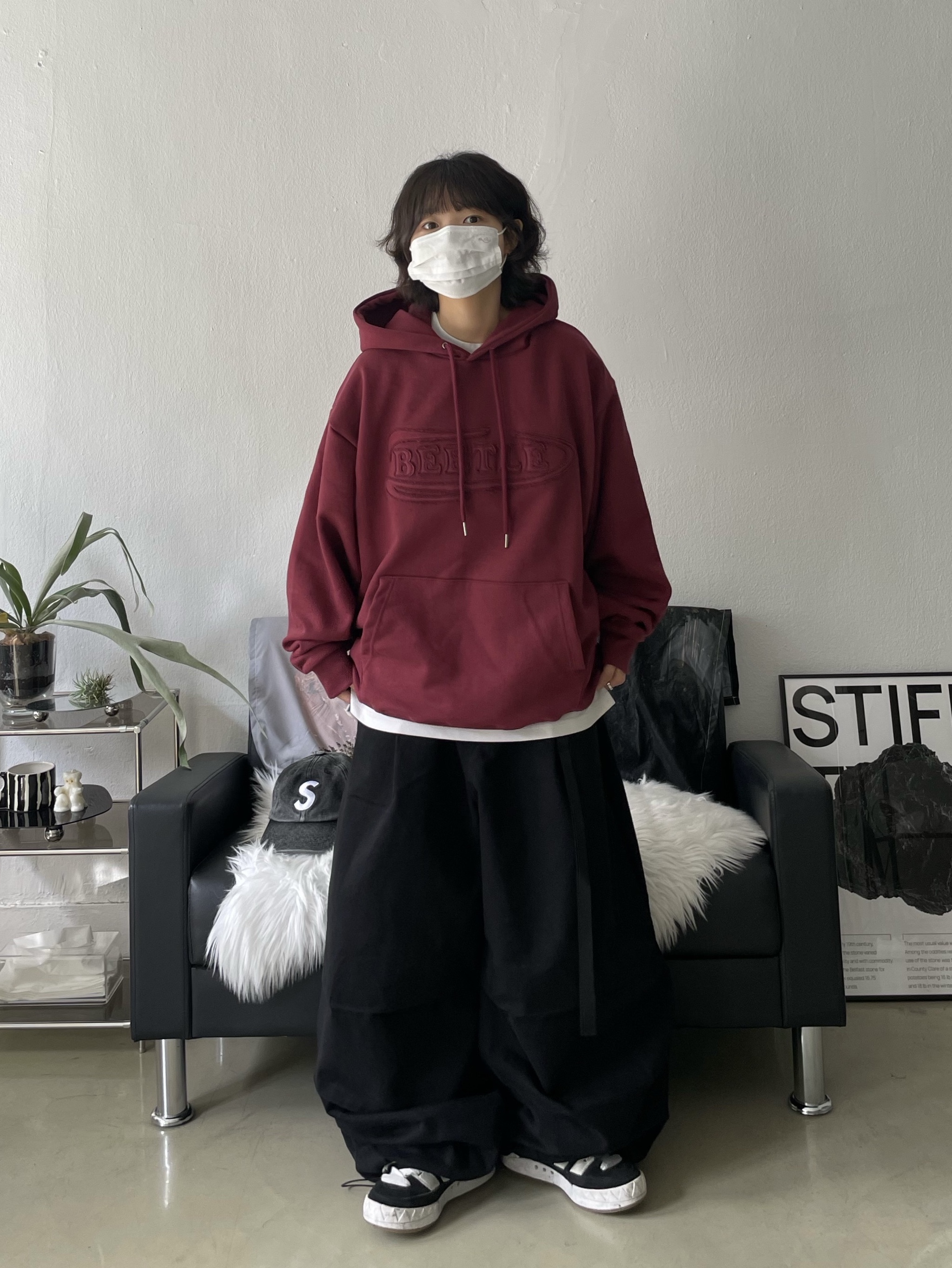 Adidas Adimatic Core Black, Supreme Pigment S Logo 6-Panel Black - 24FW 착용 스타일 - 1