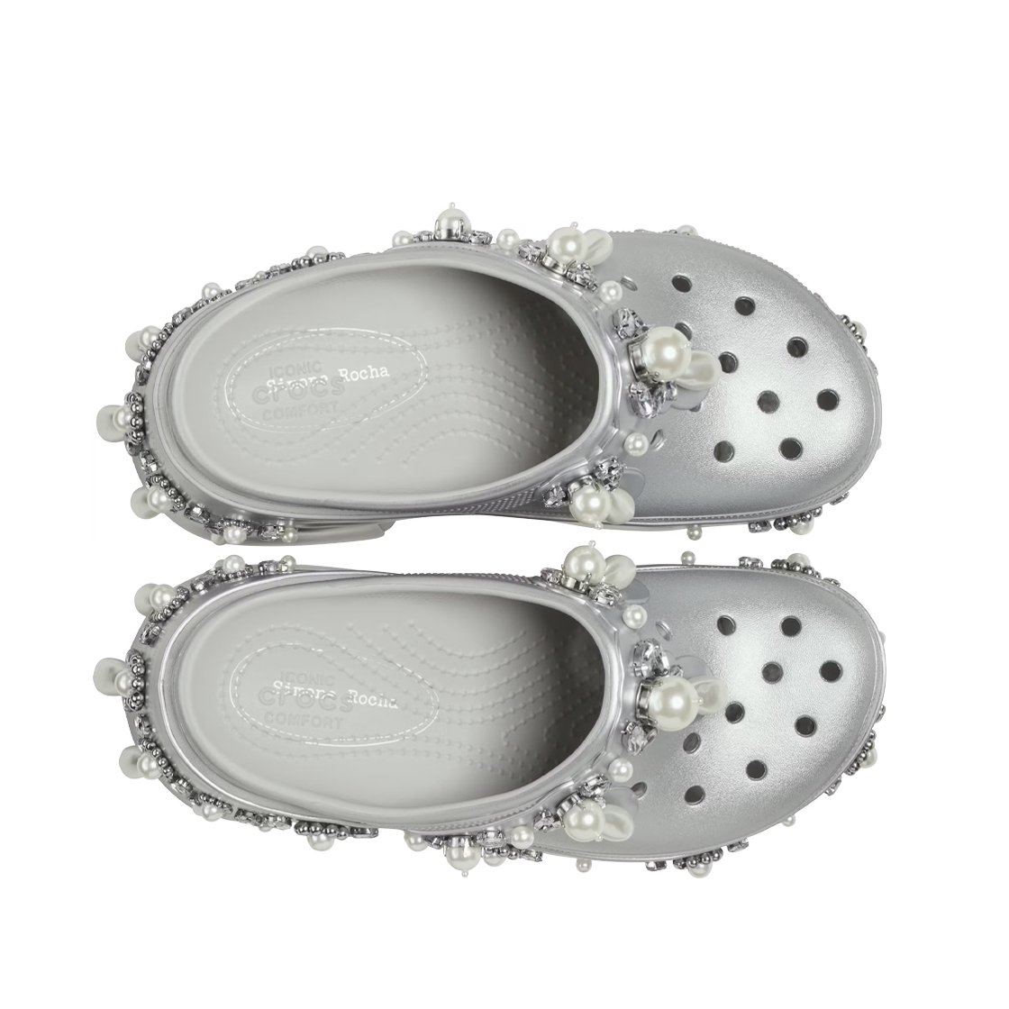W) 크록스 x 시몬 로샤 사이렌 클로그 실버 | Crocs | KREAM