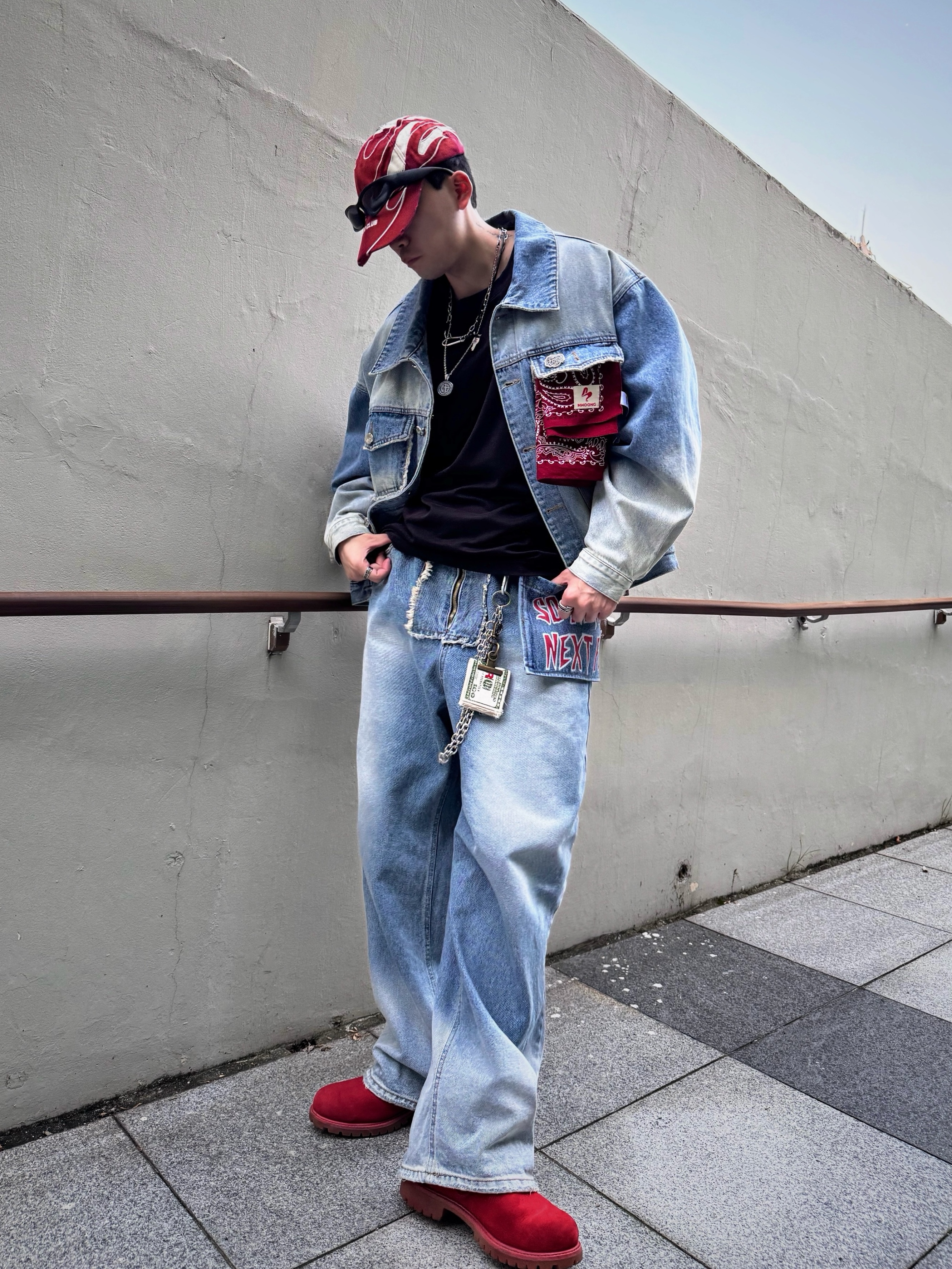 Thug Club Chopper Cap Red, Timberland Premium 6 inch Waterproof Boot Red - Wide 착용 스타일 - 1