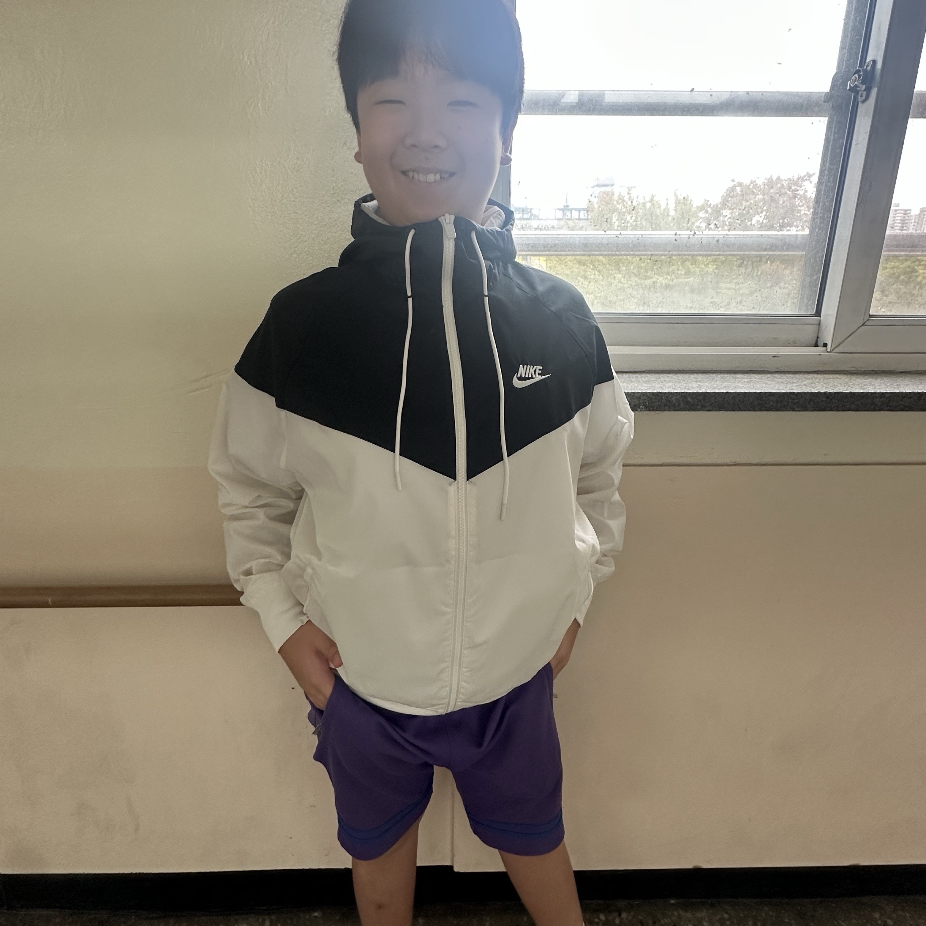 Nike NSW Windrunner Hooded Jacket Sail Black - Asia 착용 스타일