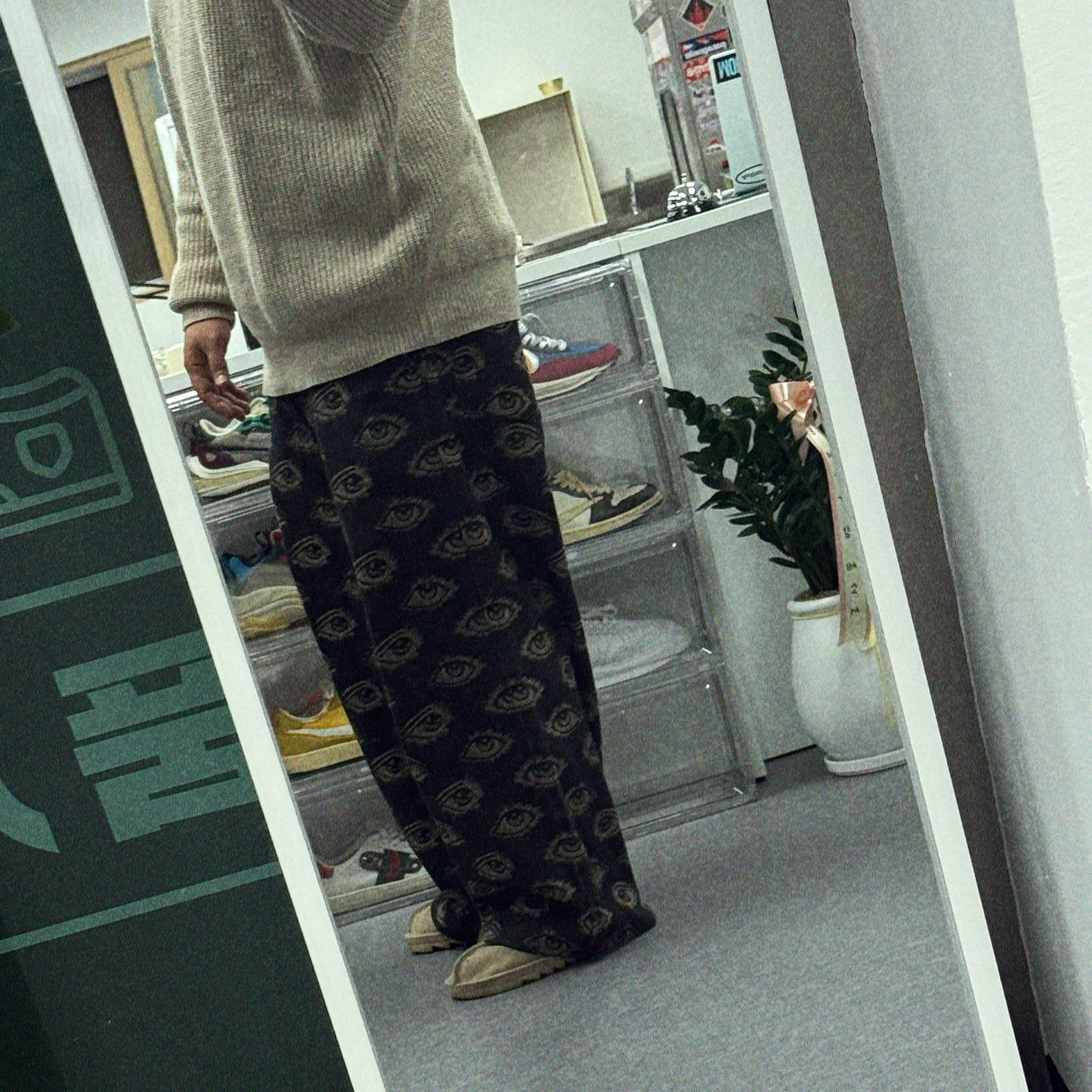 Kapital 12 oz. Speakeasy Denim Port Baggy Pants Black 착용 스타일