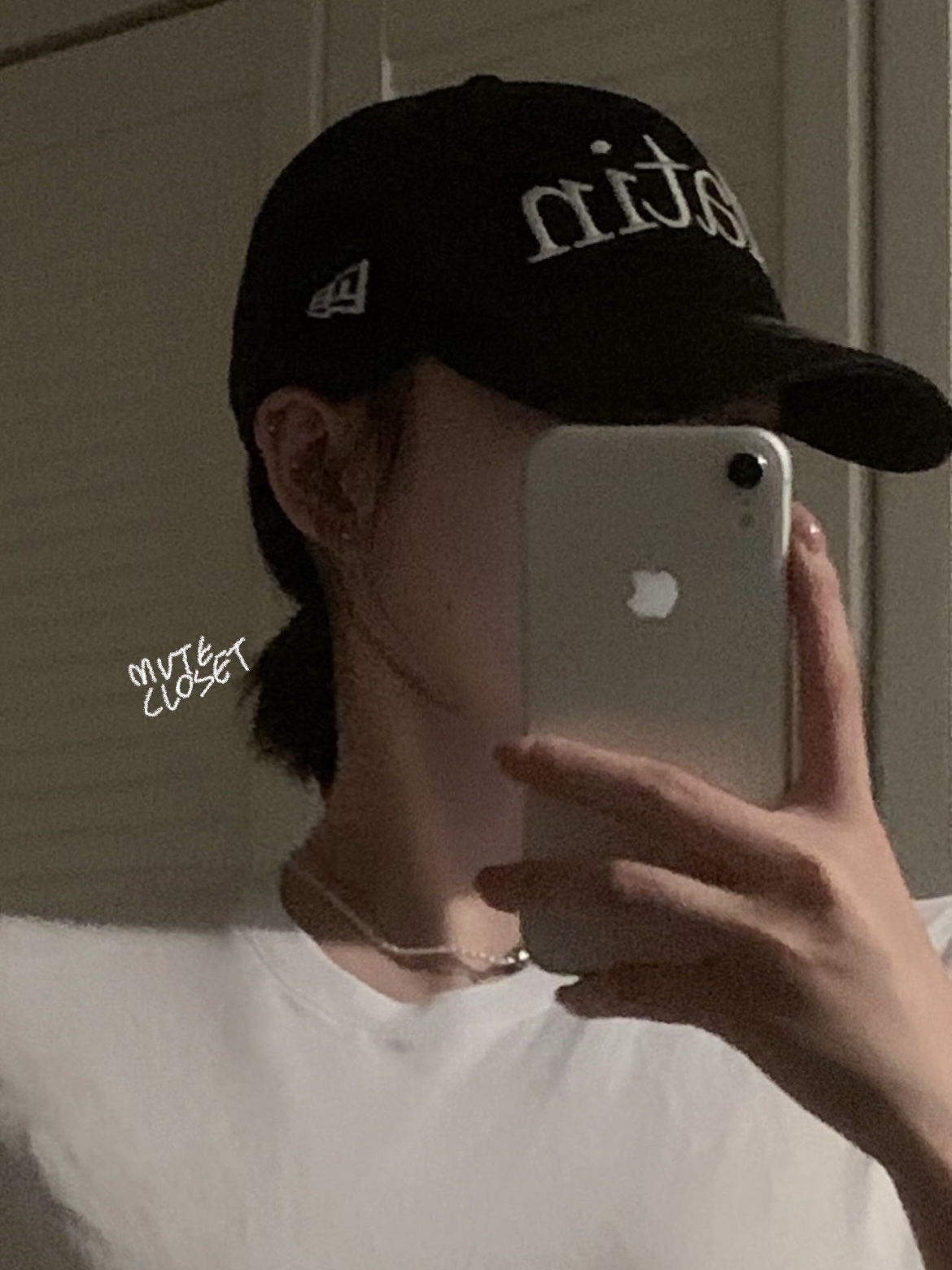 New Era x Matin Kim Basic Unstructured Ball Cap Black 착용 스타일