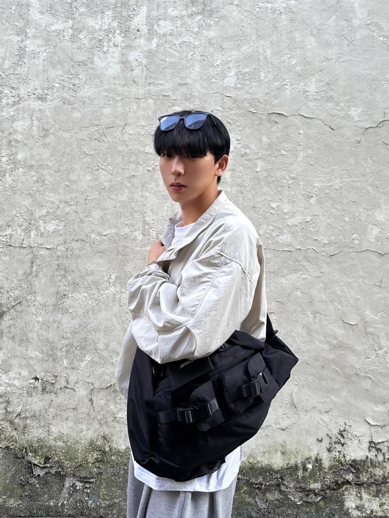 (W) Jordan 1 Low White Wolf Grey 착용 스타일 - 4