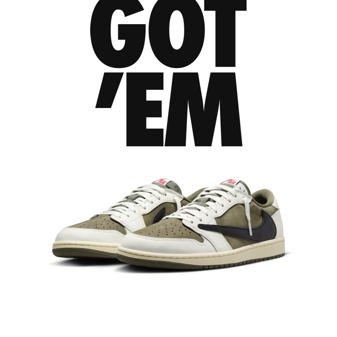 Jordan 1 x Travis Scott Retro Low OG SP Reverse Olive 착용 스타일 - 3